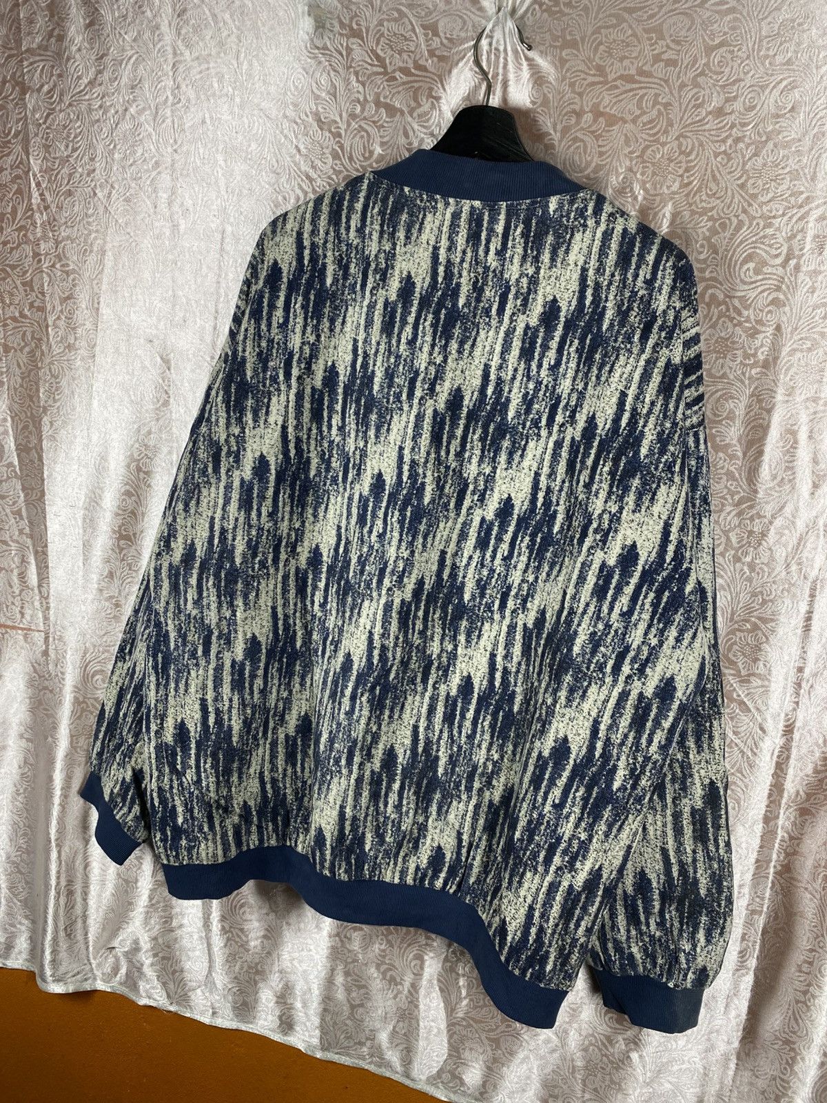 Vintage Struggle Abstract Pattern Jacket Blue Cream Snap Button Size US XL / EU 56 / 4 - 11 Thumbnail