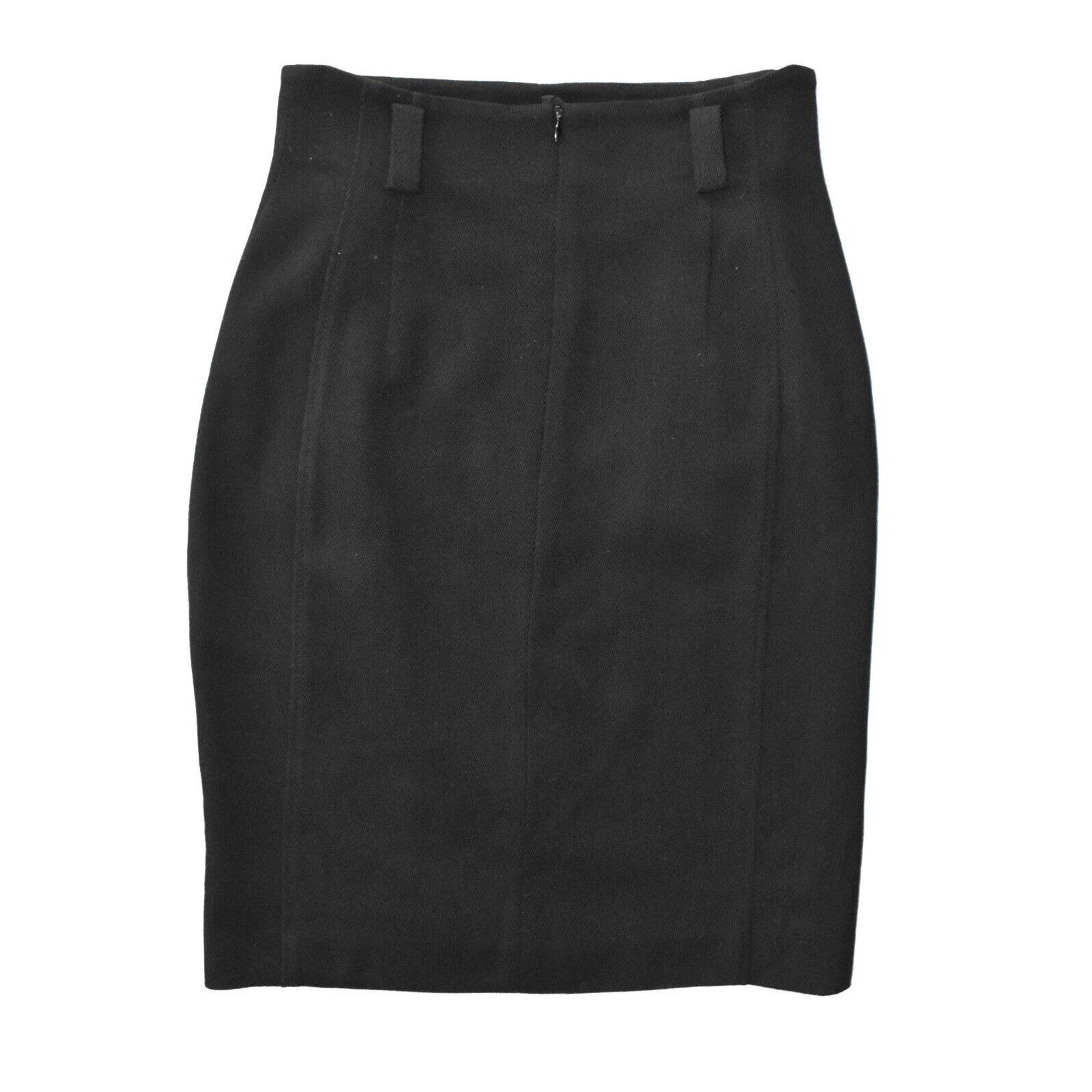 Akris AKRIS PUNTO X BERGDORF GOODMAN Black Zip Pencil Skirt Sz 6 Size 28" / US 6 / IT 42 - 2 Thumbnail