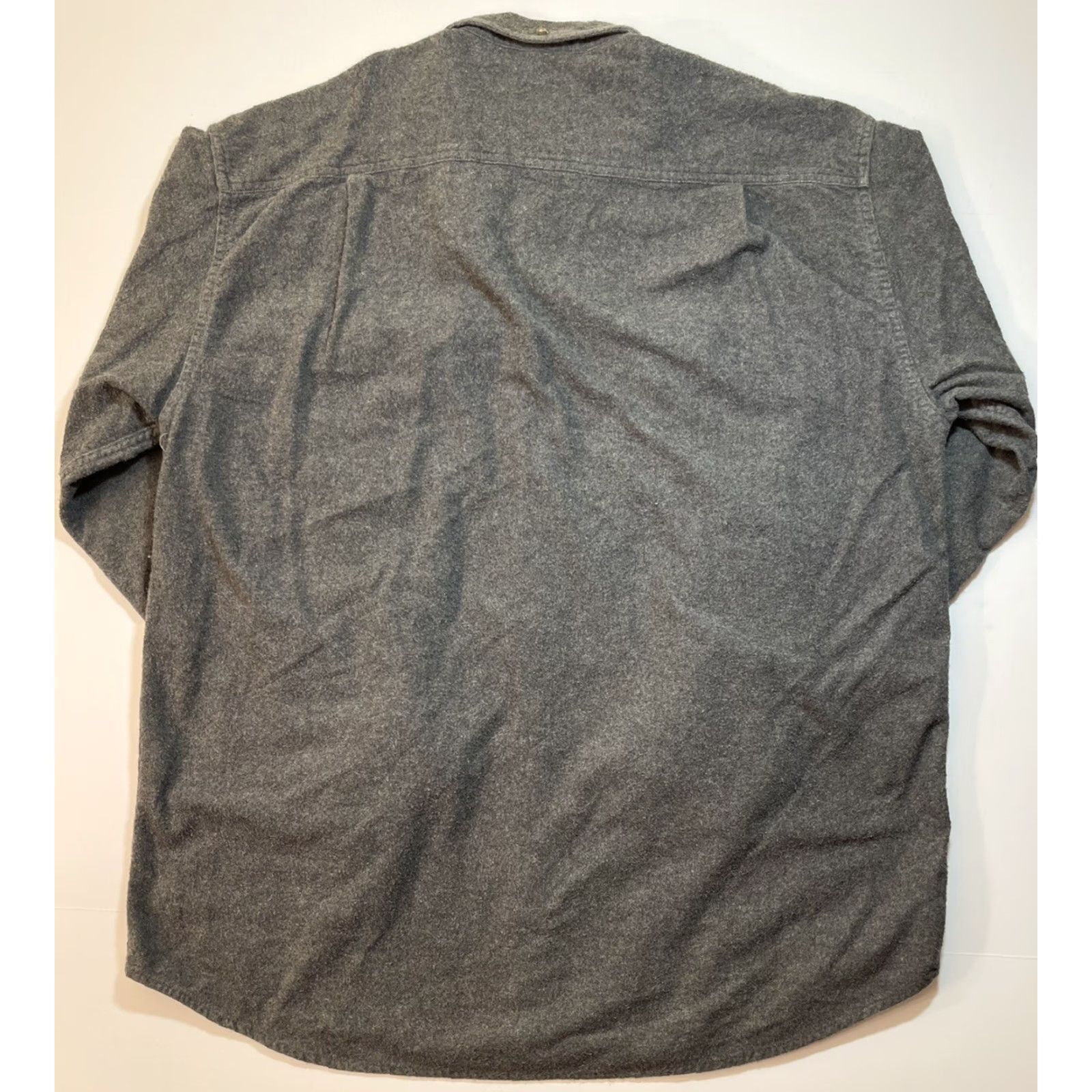 Vintage VINTAGE Cabela's Chamois Flannel Shirt Heavyweight Button-Up Men’s Big & Tall XLT Gray Hunting Size US XL / EU 56 / 4 - 4 Thumbnail