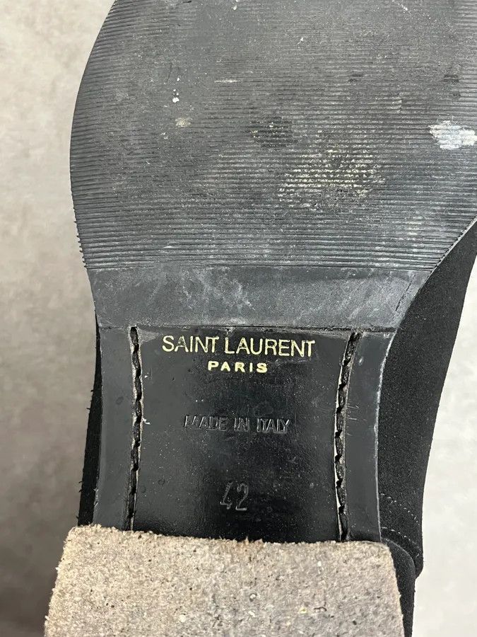 Saint Laurent Paris 2000s Yves Saint Laurent Black Suede Leather Boots Size US 9 / EU 42 - 9 Thumbnail