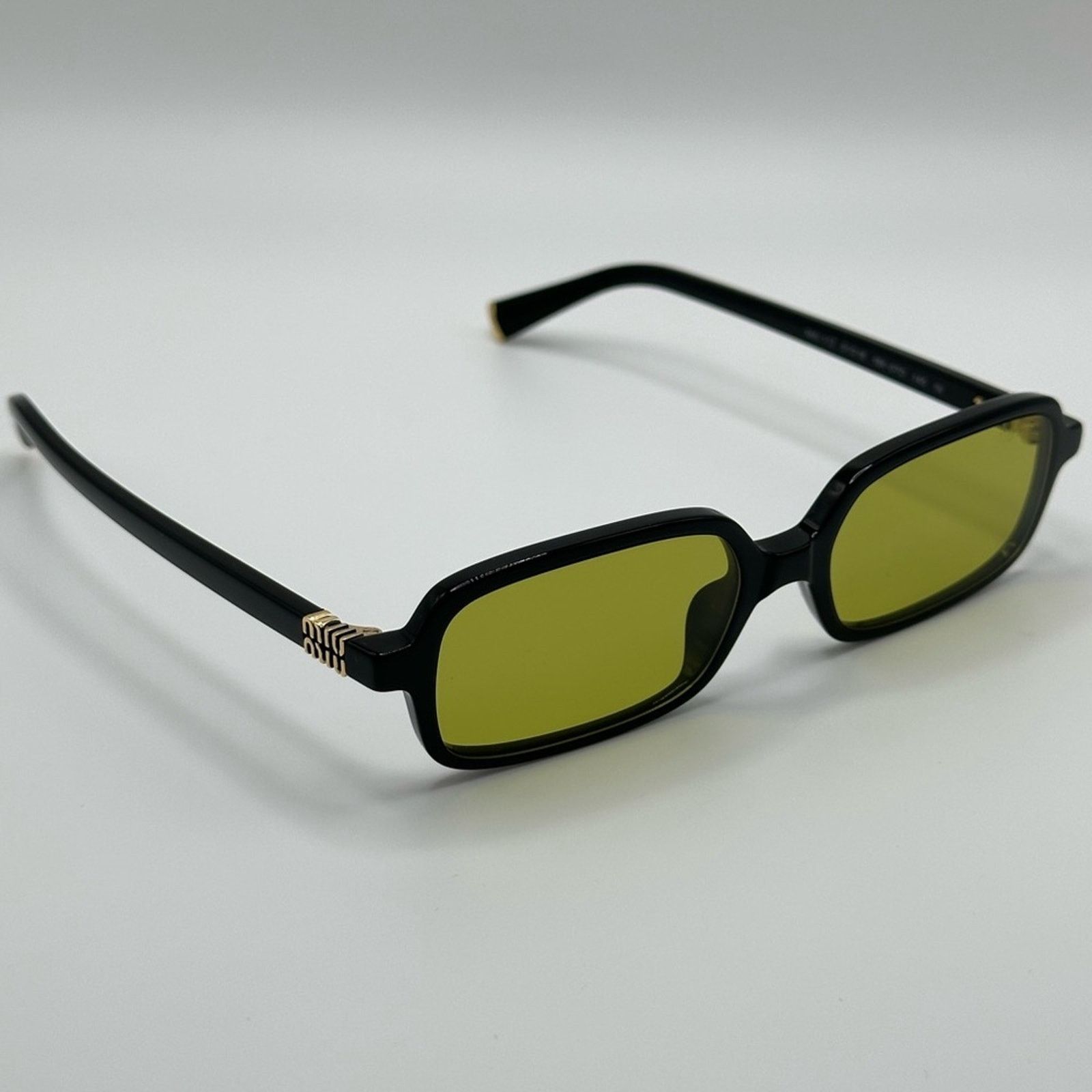 Miu Miu NEW MIU MIU Sunglasses MU11ZS 16K07O Black Green Unisex Size ONE SIZE - 5 Thumbnail