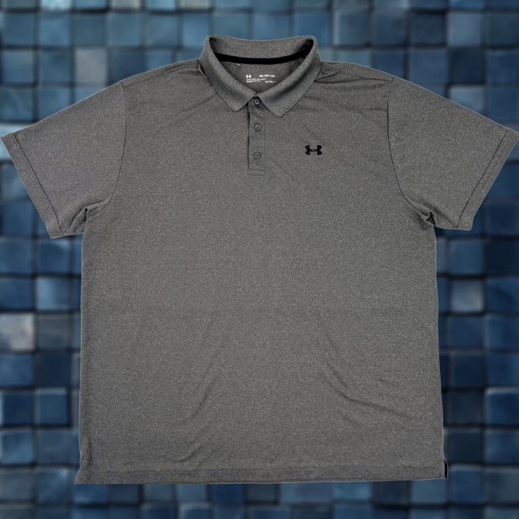 Under Armour Under Armour HeatGear Loose Polo Shirt Men 3XL Gray Short Sleeve Polo Shirt, HeatGear, 3XL, Gray, Short Sleeve, Polo, Men, Loose Fit Size US XXL / EU 58 / 5 - 1 Thumbnail