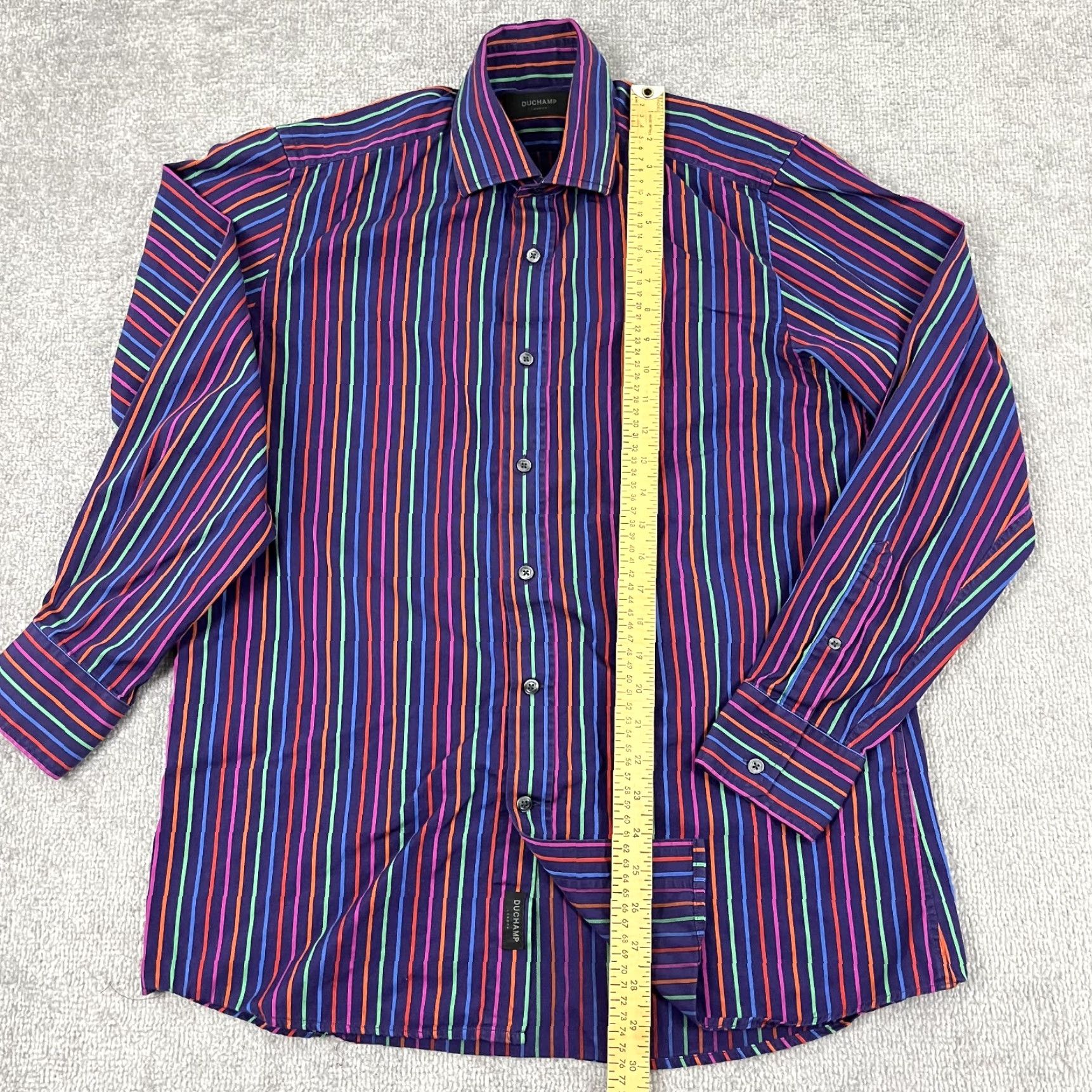 Vintage DUCHAMP London Shirt Mens Size 16 41 CM Purple Striped Button Up Preppy Casual Size US L / EU 52-54 / 3 - 7 Thumbnail