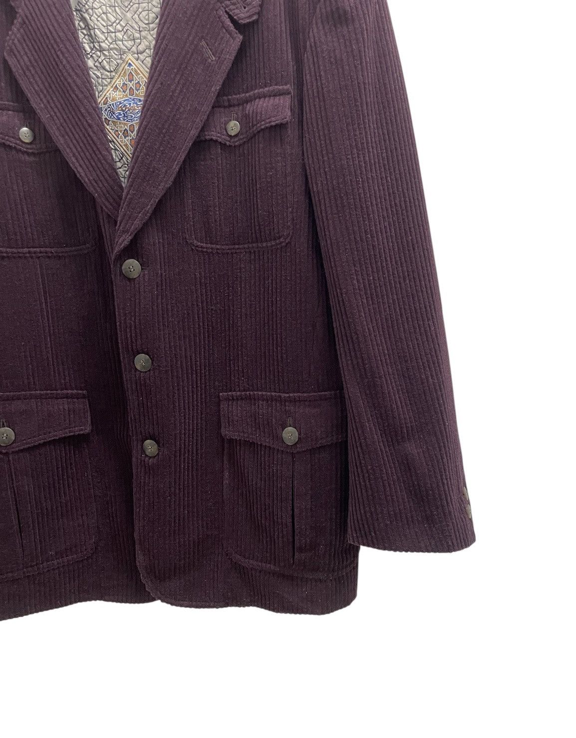 Lancel Lancel Corduroy 4 Pocket Button Blazers Coat Size 46R - 6 Thumbnail