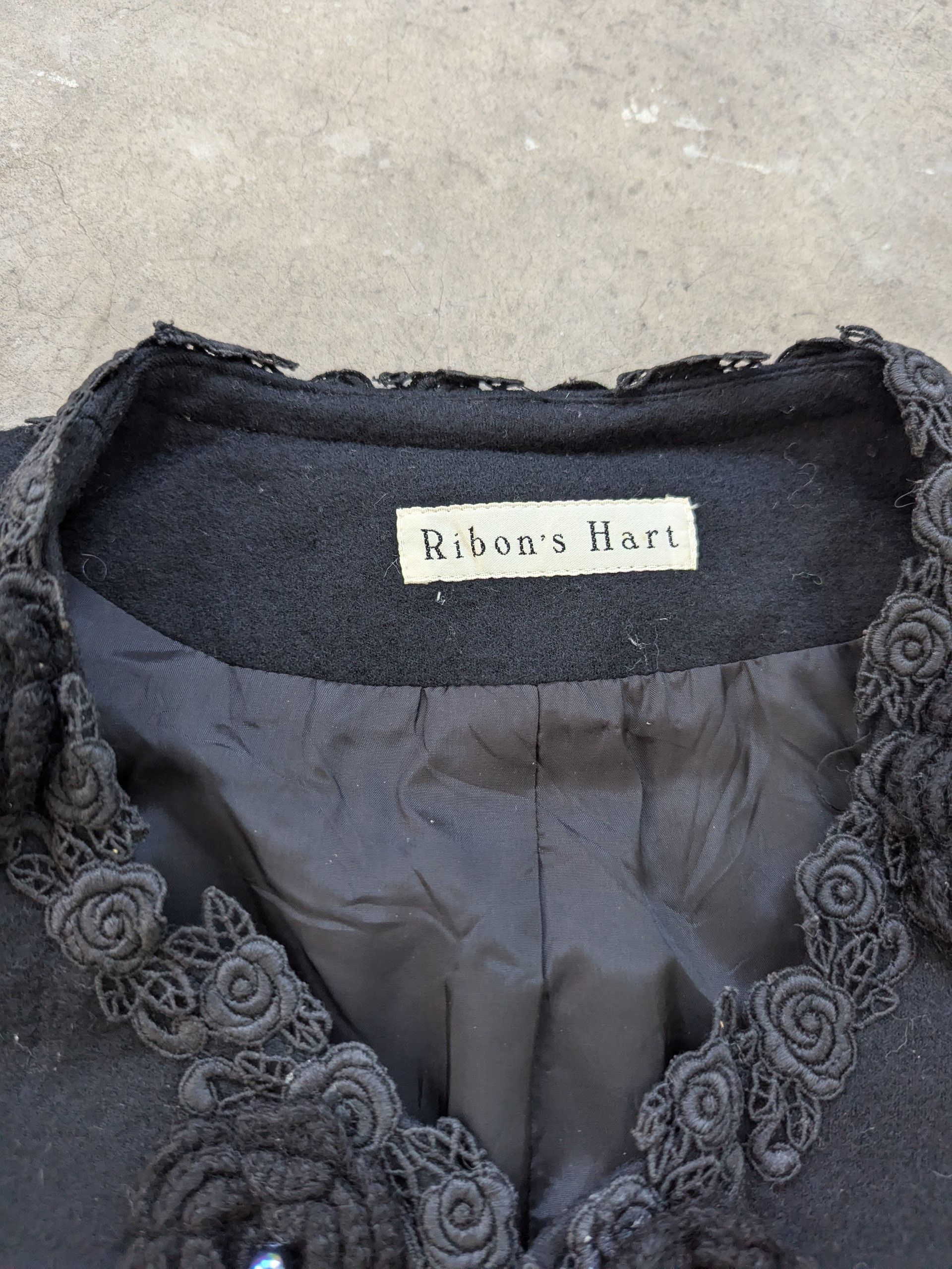 Japanese Brand × Vintage Vintage Wool Cardigan Ribons Hart Flower Embroidered Size M / US 6-8 / IT 42-44 - 8 Thumbnail