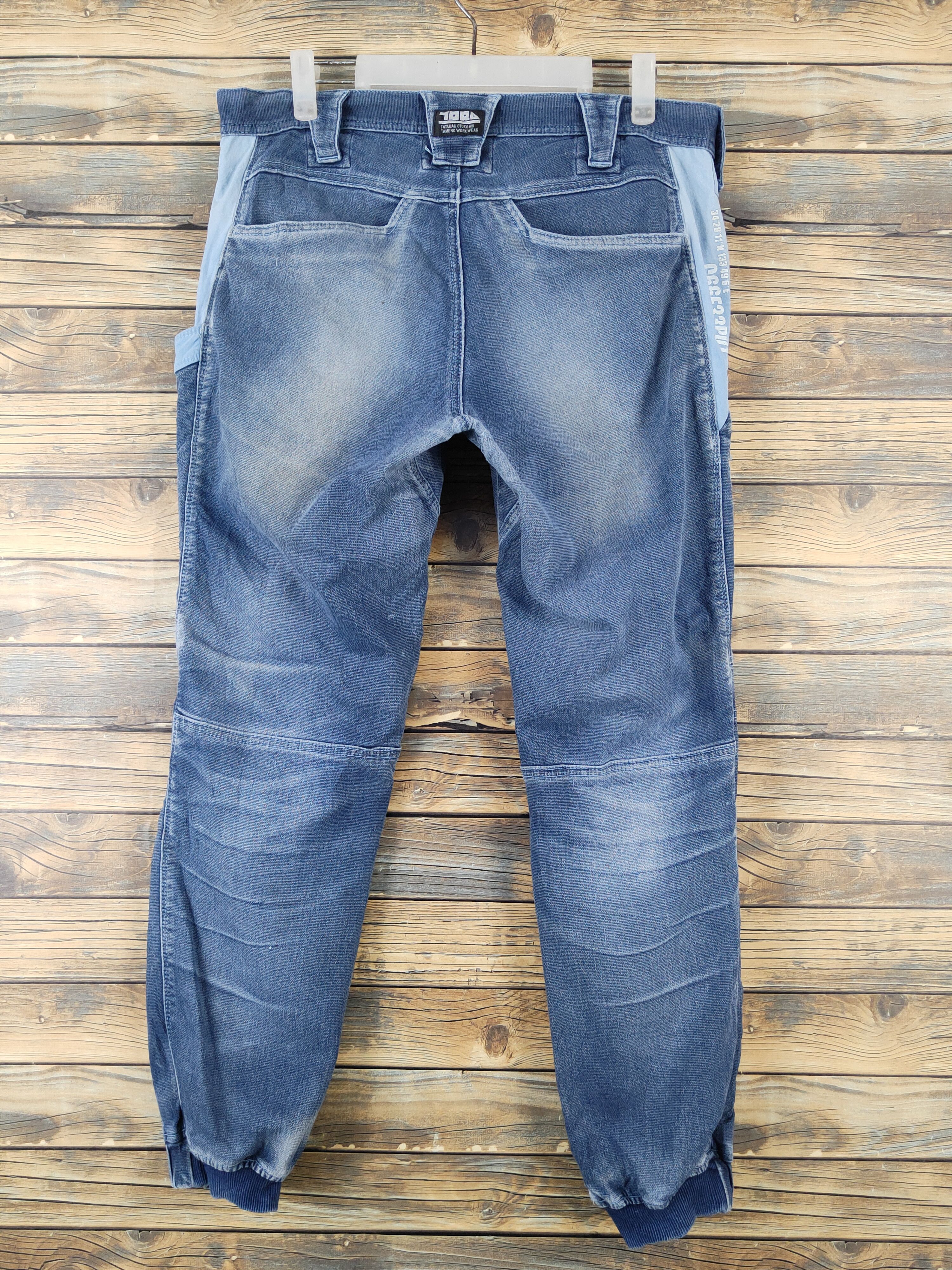 Japanese Brand Toraichi Blue Distressed Ripped Jogger Jeans #W1950 Size US 34 / EU 50 - 9 Thumbnail