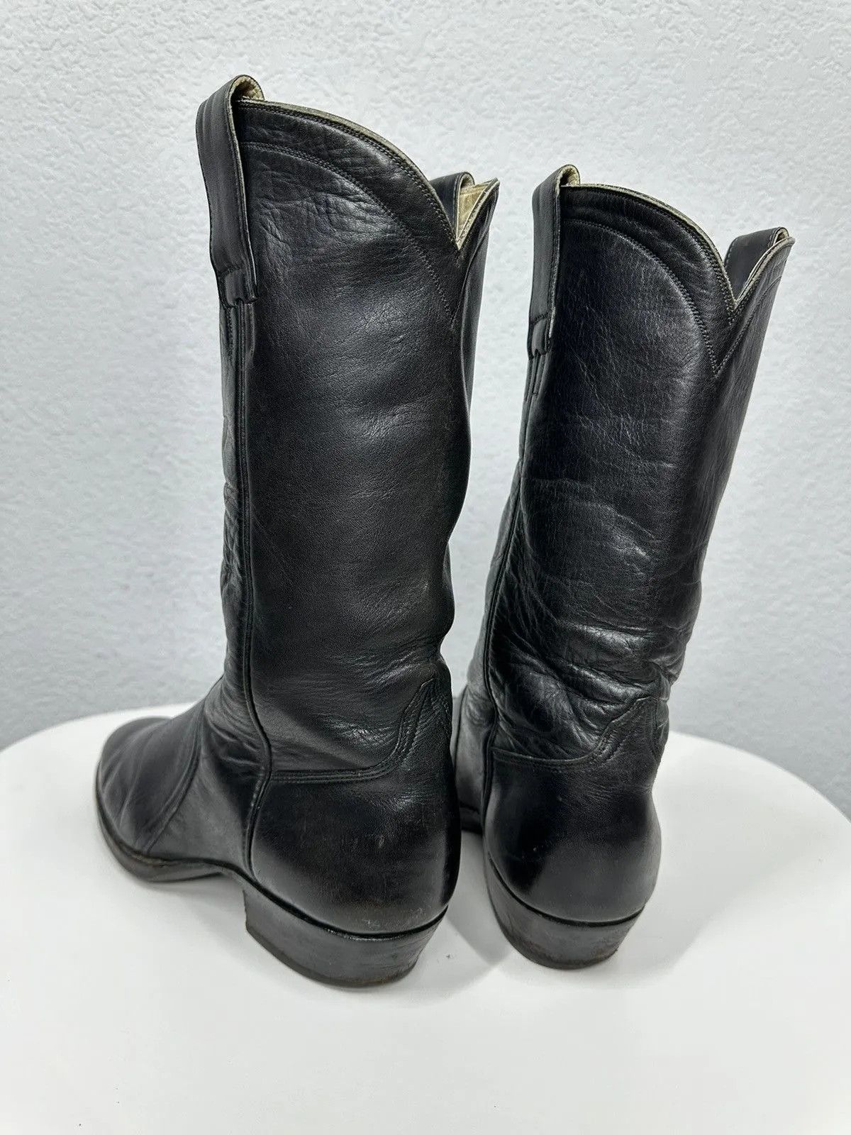 Hedi Slimane Vintage High Heels Leather Boots Knee Y2k Avantgarde Rare Size US 9 / IT 39 - 5 Thumbnail