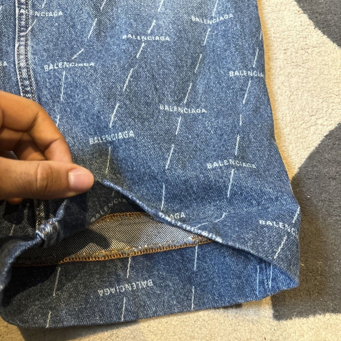 Balenciaga Balenciaga Logo Print Denim Size US 28 / EU 44 - 6 Thumbnail