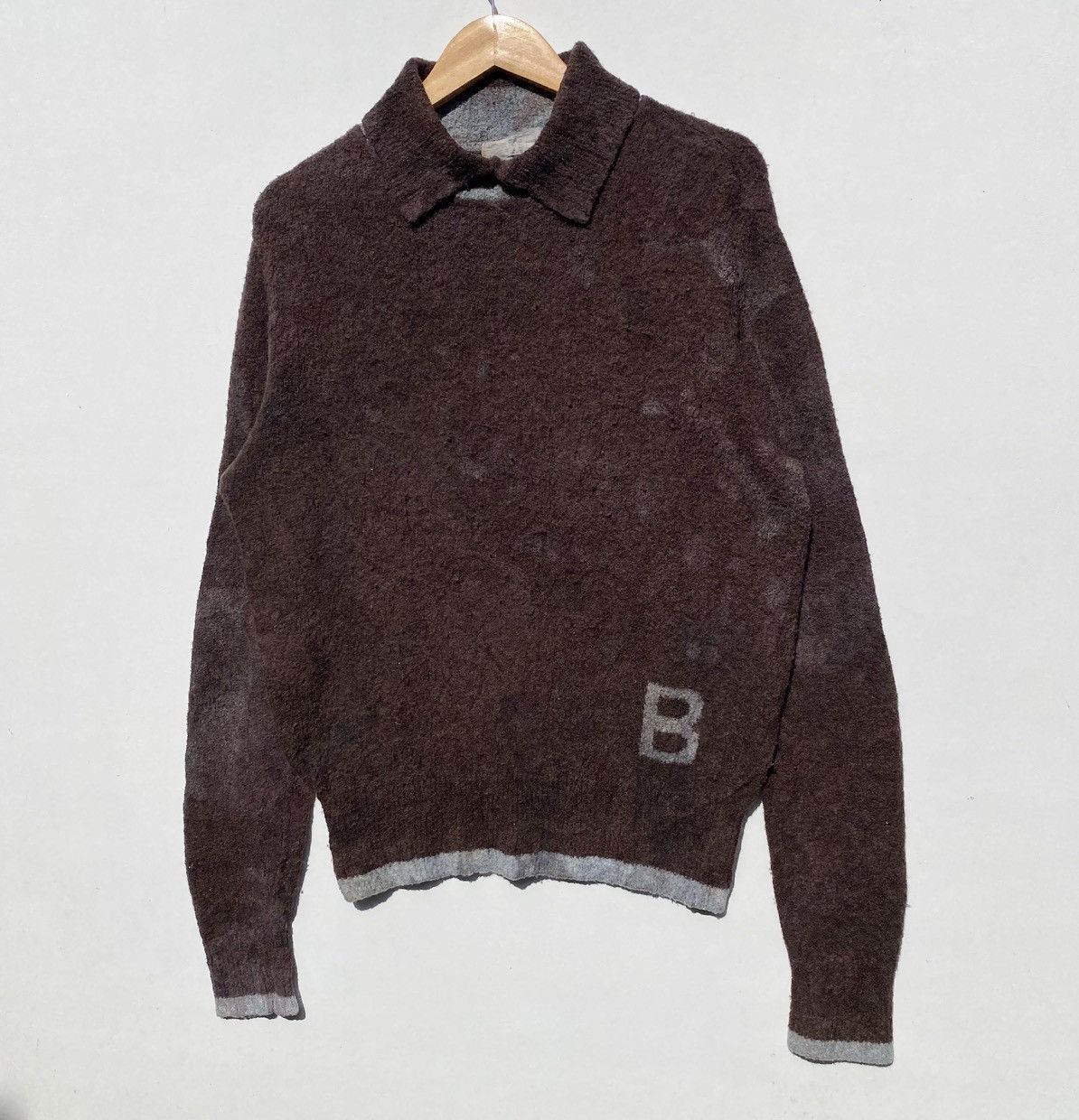 Balenciaga Vintage Balenciaga Knitwear Sweater Spellout B Balenciaga Size US M / EU 48-50 / 2 - 3 Thumbnail