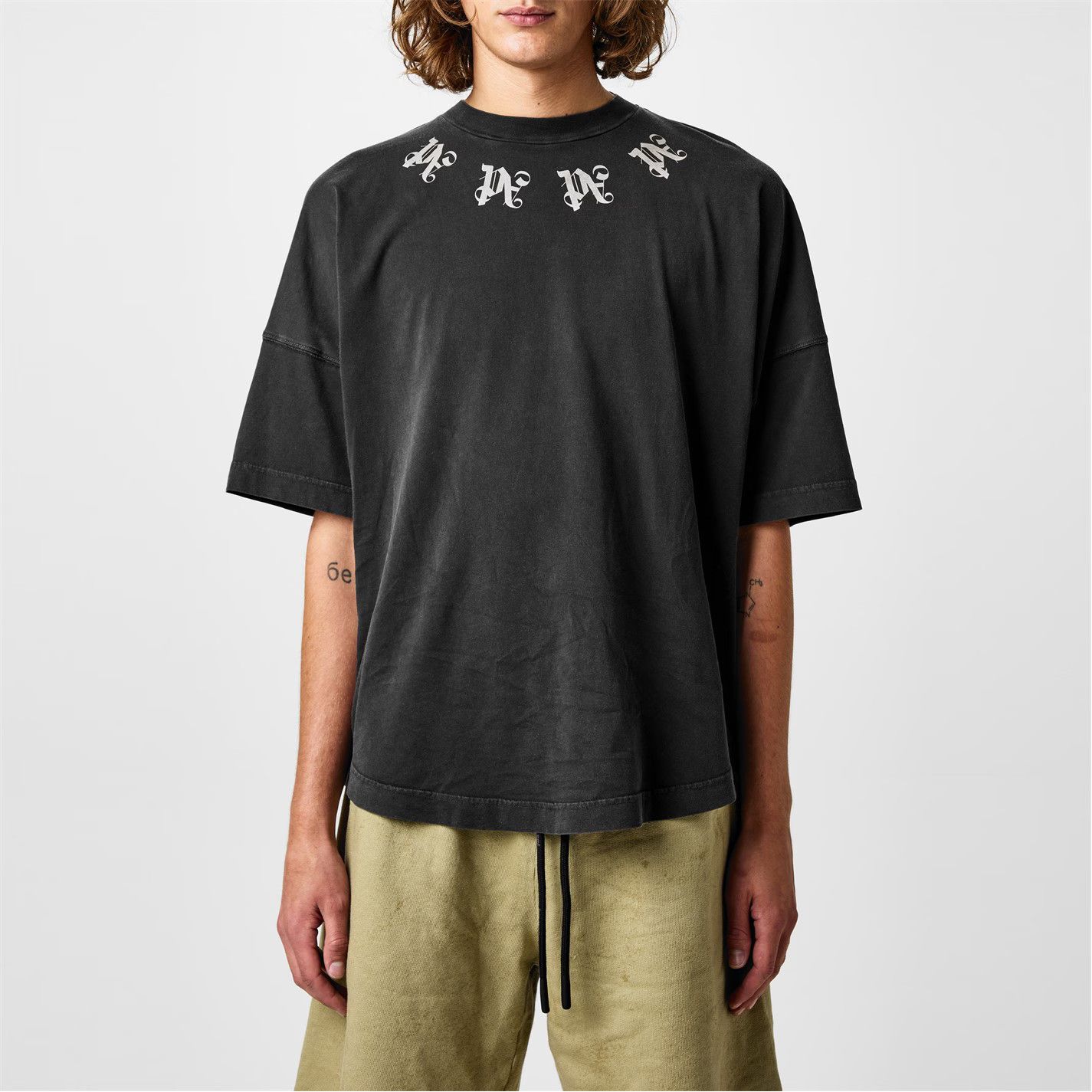 Palm Angels o1g2r1mq0426 Statement Monogram T-Shirt in Black Size US S / EU 44-46 / 1 - 2 Thumbnail
