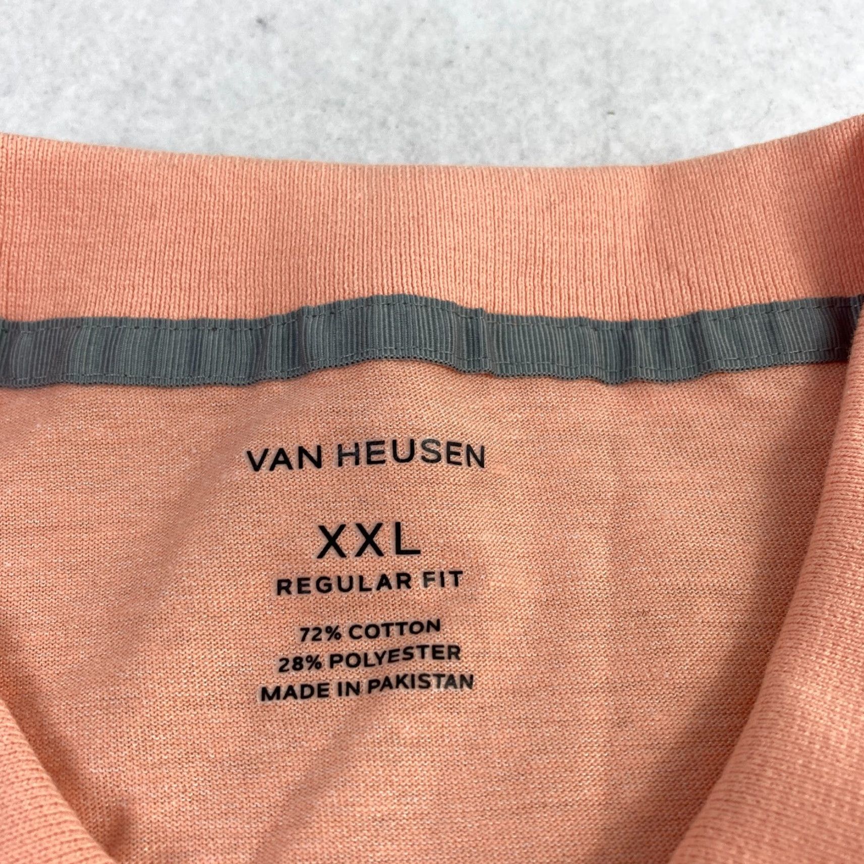 Van Heusen Van Heusen Polo Shirt Mens 2XL Regular Pink Short Sleeve Polo Shirt Casual Size US XXL / EU 58 / 5 - 5 Thumbnail
