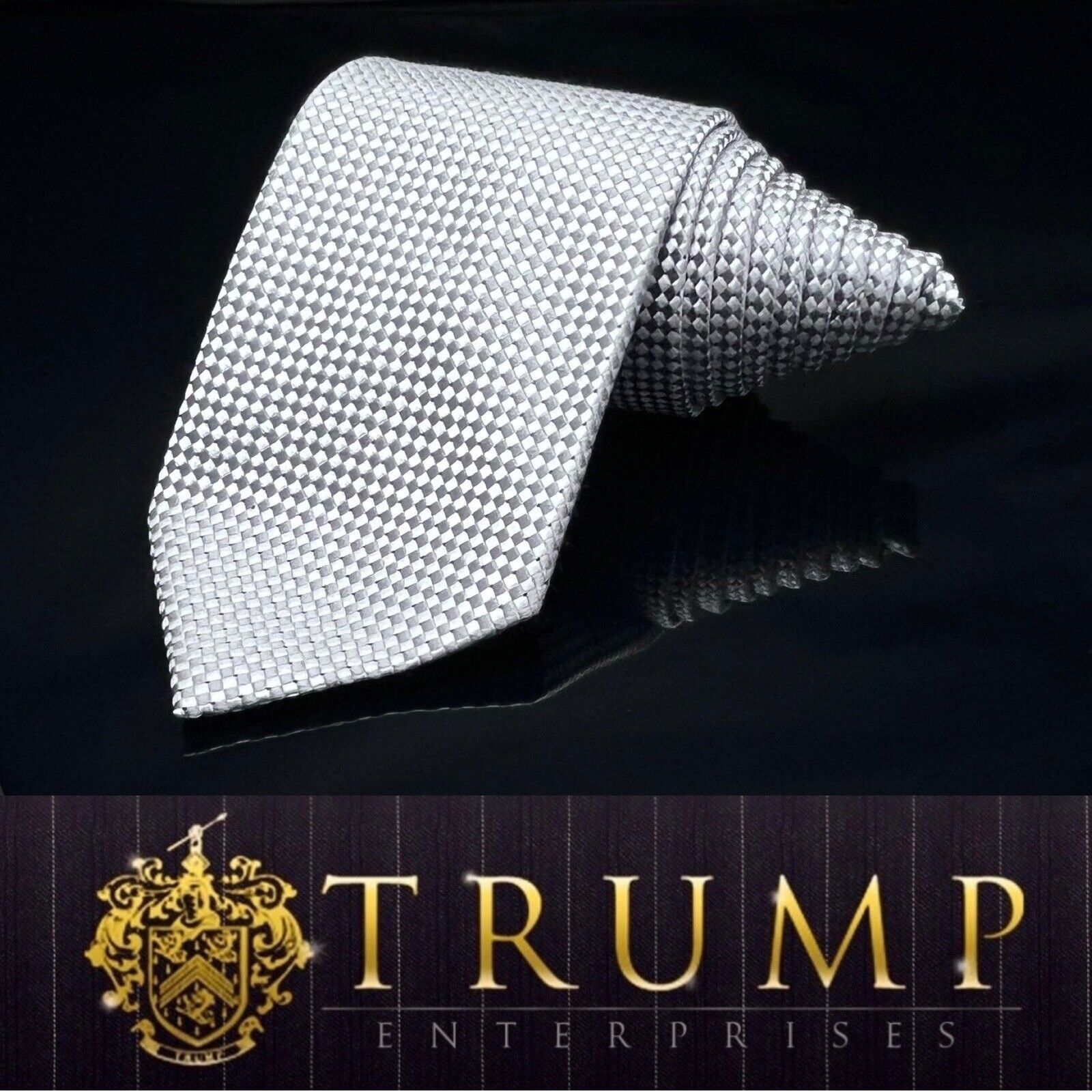 Donald Trump Silver DONALD J. TRUMP Tie Width: 3.75" Length: 58" Size ONE SIZE - 1 Thumbnail