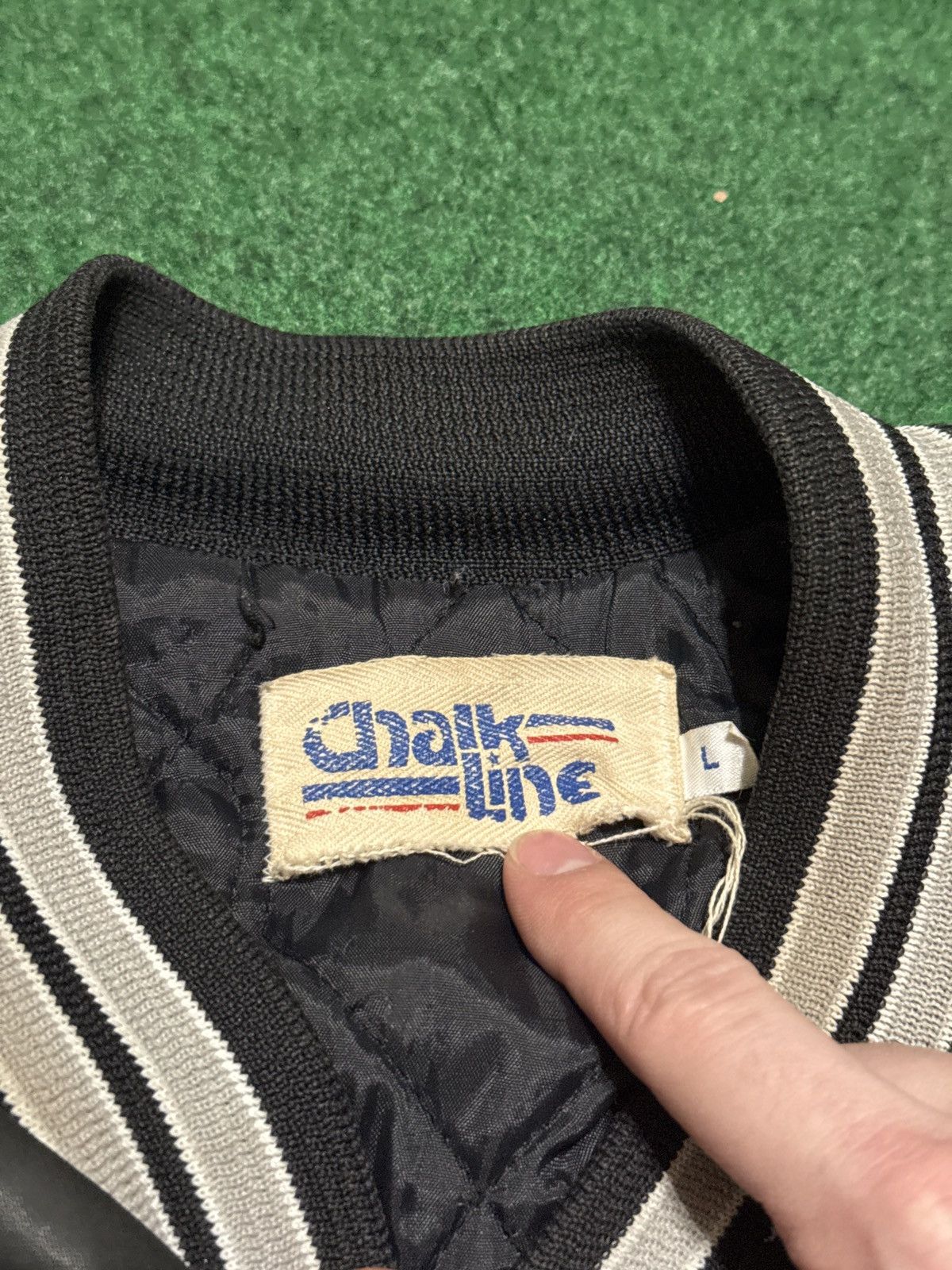 Chalk Line Vintage 80s 90s Raiders Las Vegas Oakland Distressed Jacket Size US L / EU 52-54 / 3 - 2 Thumbnail