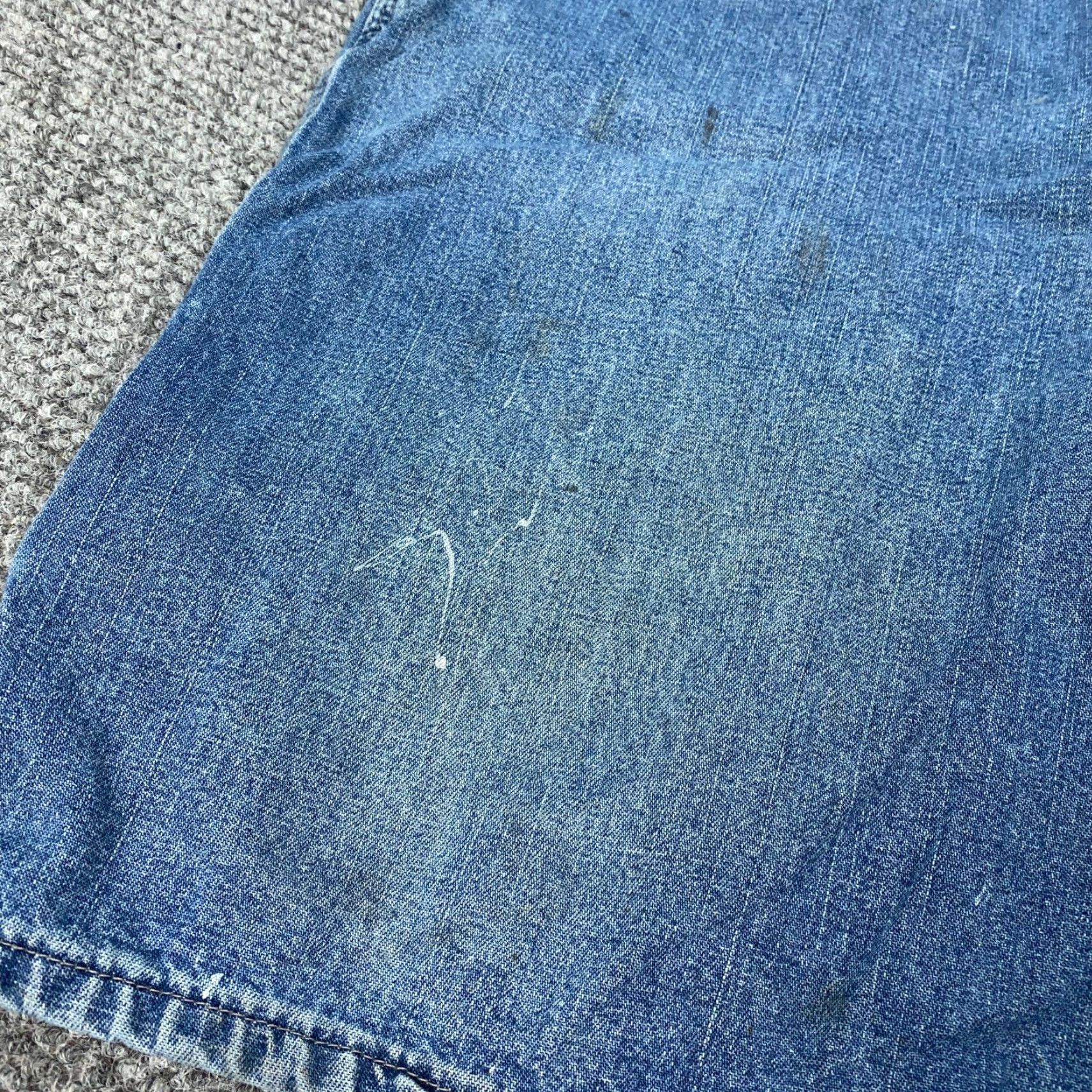 Wrangler WRANGLER Y2K Carpenter Shorts Mens Size 38 Blue Denim Relaxed Fit Casual Size US 38 / EU 54 - 4 Thumbnail