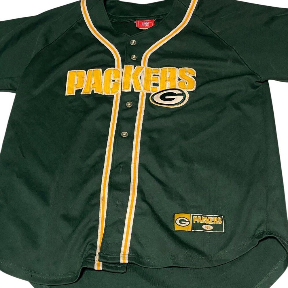 NFL Vintage 1998 Embroidered Green Bay Packers Button Up Shirt Size US L / EU 52-54 / 3 - 3 Thumbnail