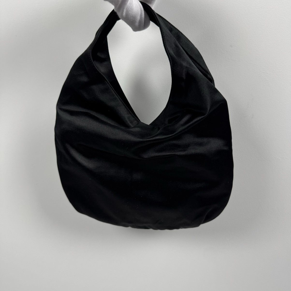 Jil Sander Rare Jil Sander Black Satin Hand Bag Clutch Shoulder Bag Size ONE SIZE - 3 Thumbnail