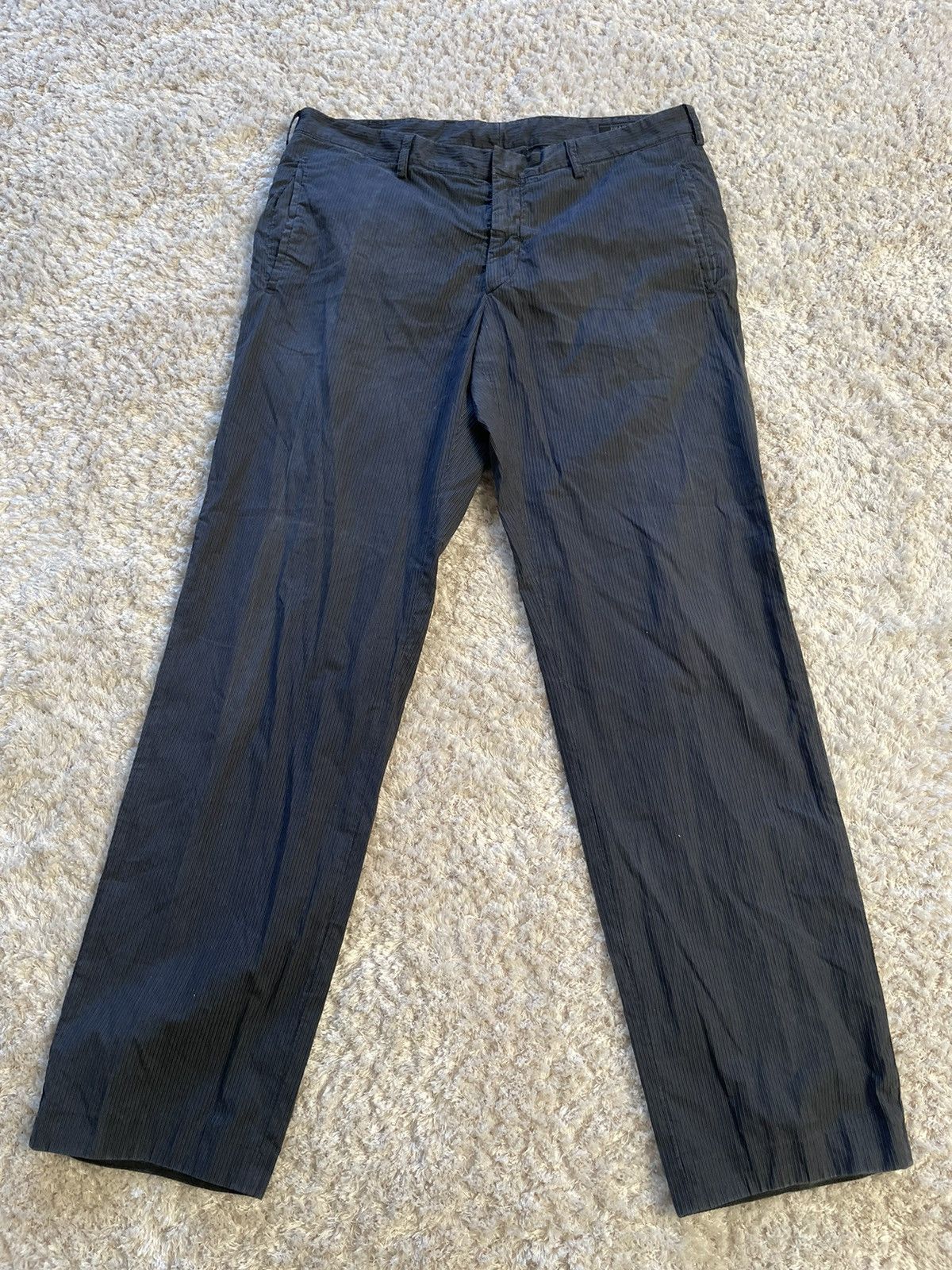 Prada × Vintage 💎 Prada Striped Elegant Suit Pants Vintage Size US 33 - 1 Thumbnail
