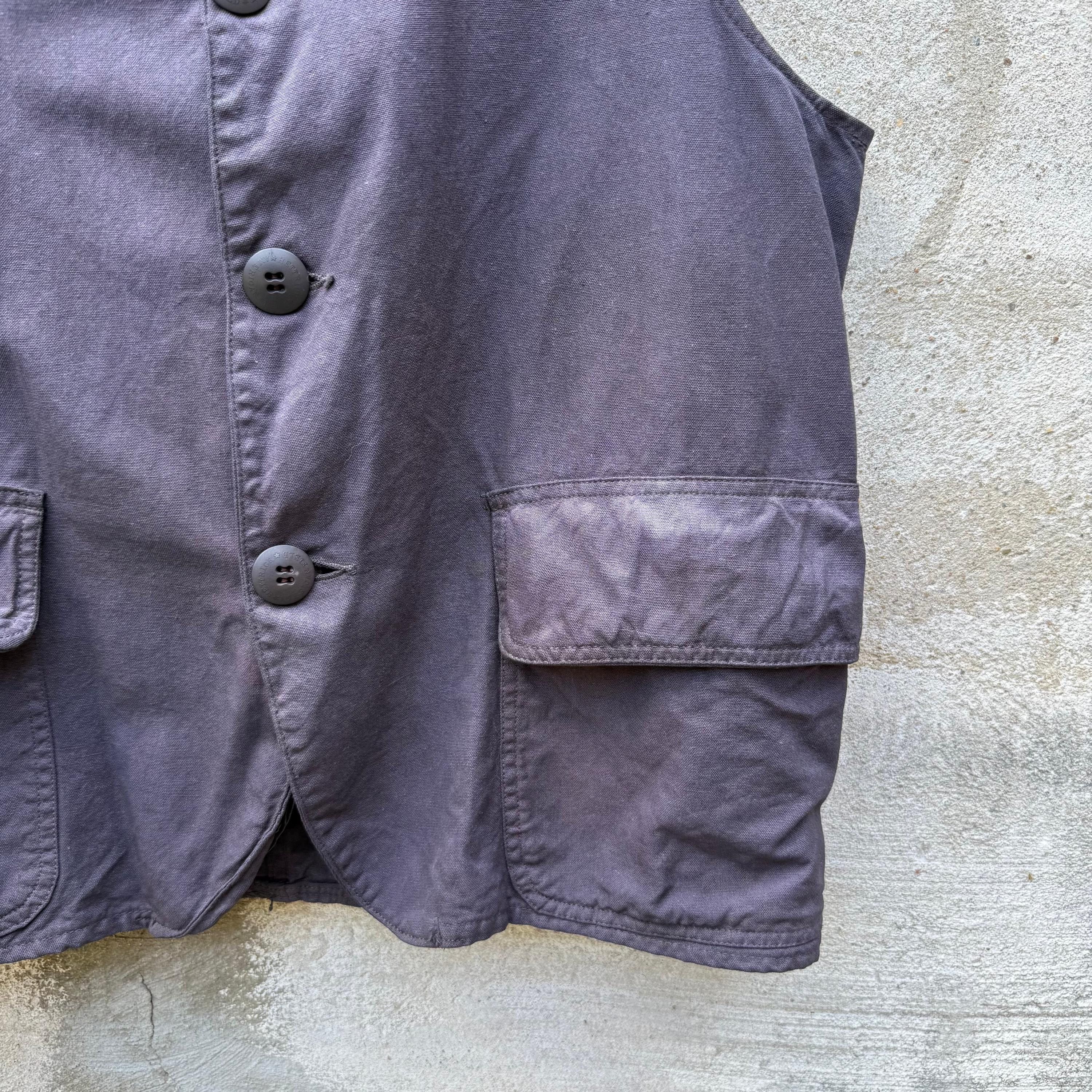 Vintage 50's Vintage Over-dyed Black Hunting Canvas Vest Size US M / EU 48-50 / 2 - 6 Thumbnail