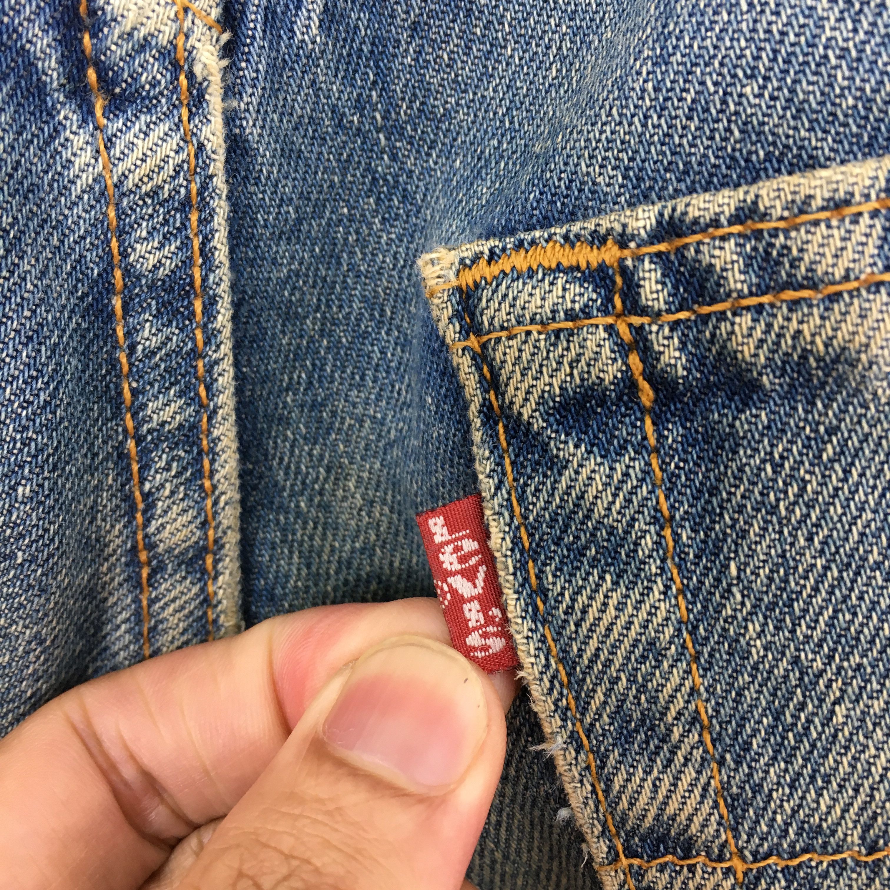 Levi's Size 31x30.5 Vintage 90s Levi's 501 Distressed Jeans S1582 Size 31" - 13 Thumbnail