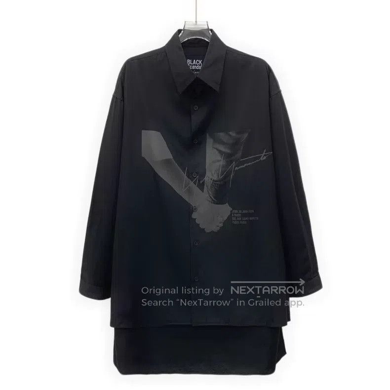 Yohji Yamamoto Yohji Yamamoto Black classic hand-in-hand print cotton lap Size US M / EU 48-50 / 2 - 1 Thumbnail