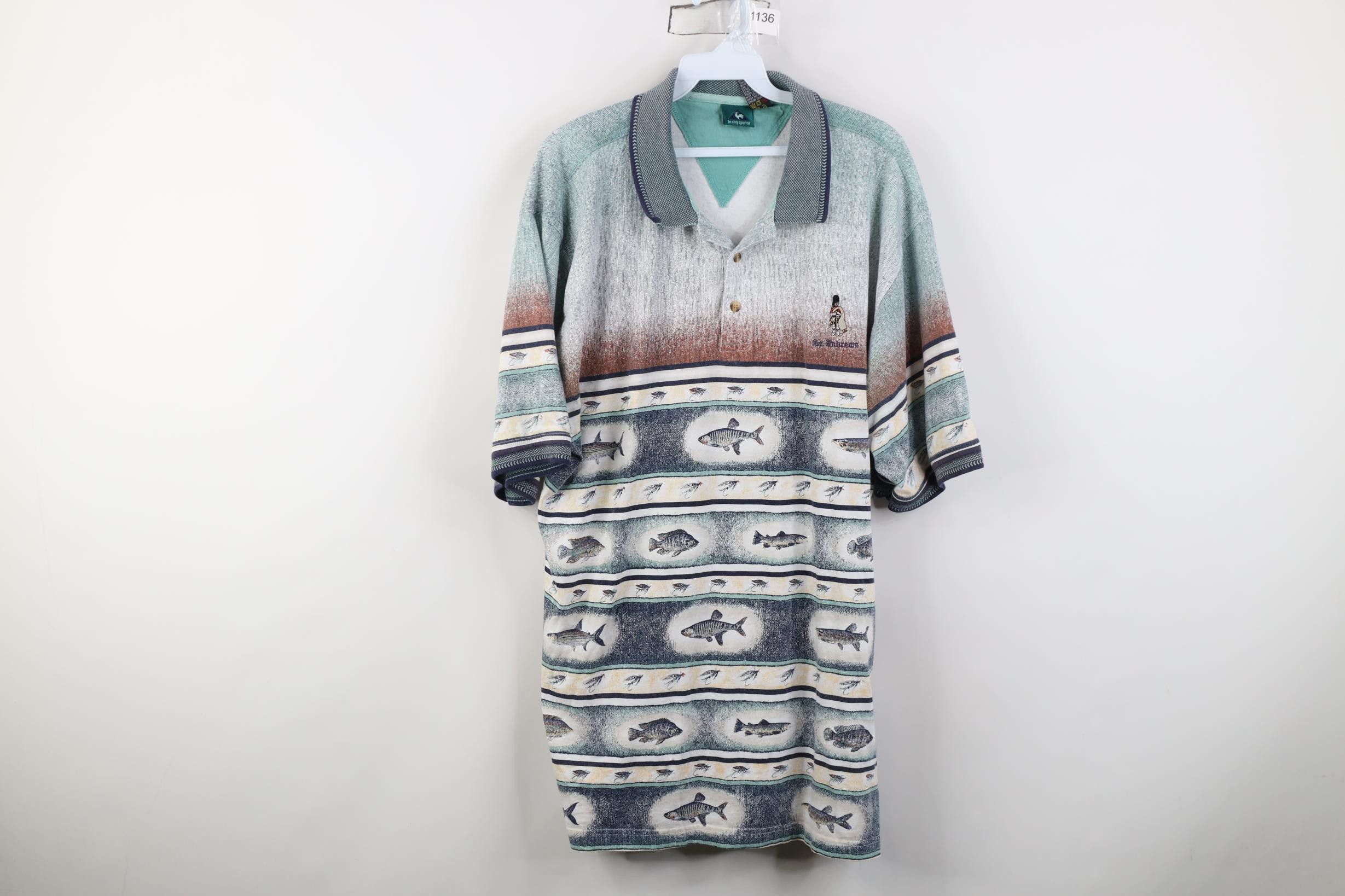 Le Coq Sportif Vintage 90s le coq sportif Course Fish Polo Shirt Cotton Size US XL / EU 56 / 4 - 1 Thumbnail