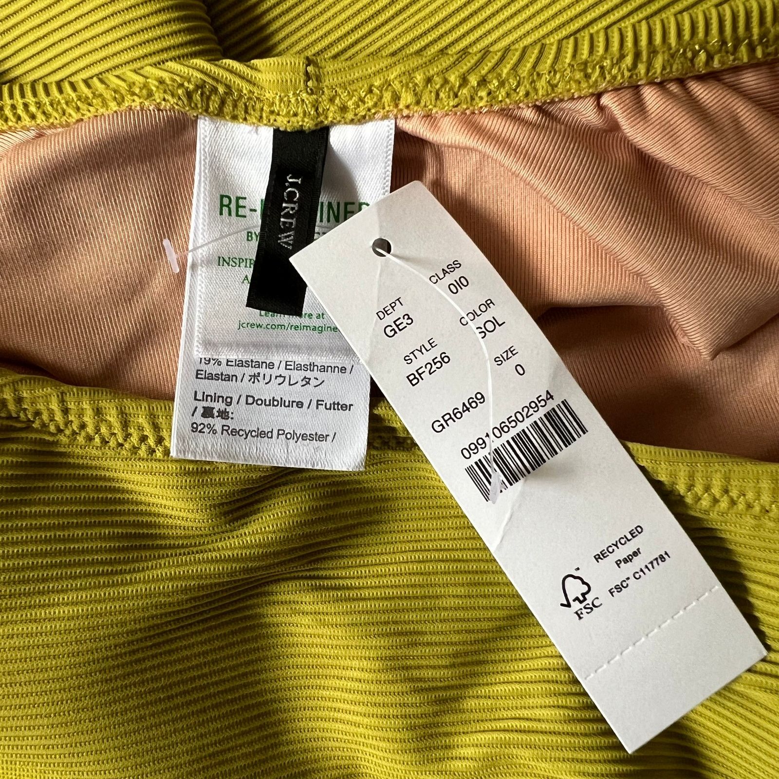 J.Crew J.Crew Salermo OliveRibbed Squareneck One-piece, US0 Size ONE SIZE - 8 Thumbnail