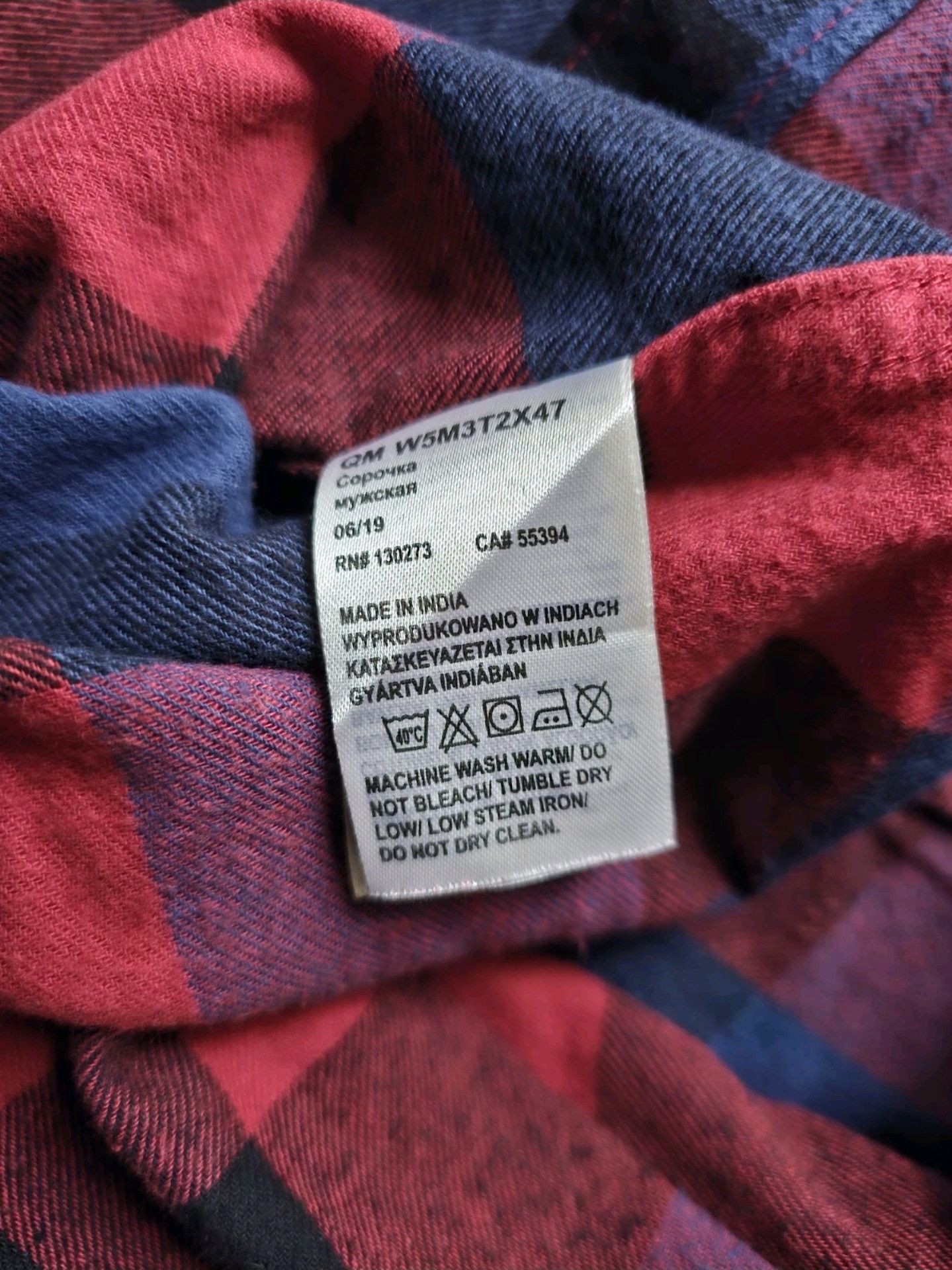 Wrangler Wrangler Red & Navy Check Flannel Shirt Size S Size US S / EU 44-46 / 1 - 6 Thumbnail