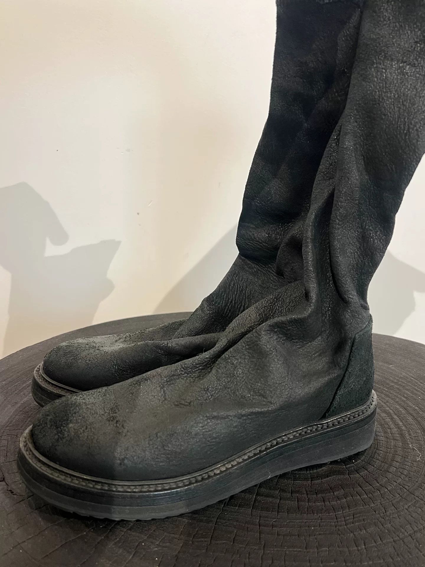 Rick Owens Rick Owens Lambskin Suede Mid-Calf Boots Size US 4 / IT 34 - 1 Thumbnail