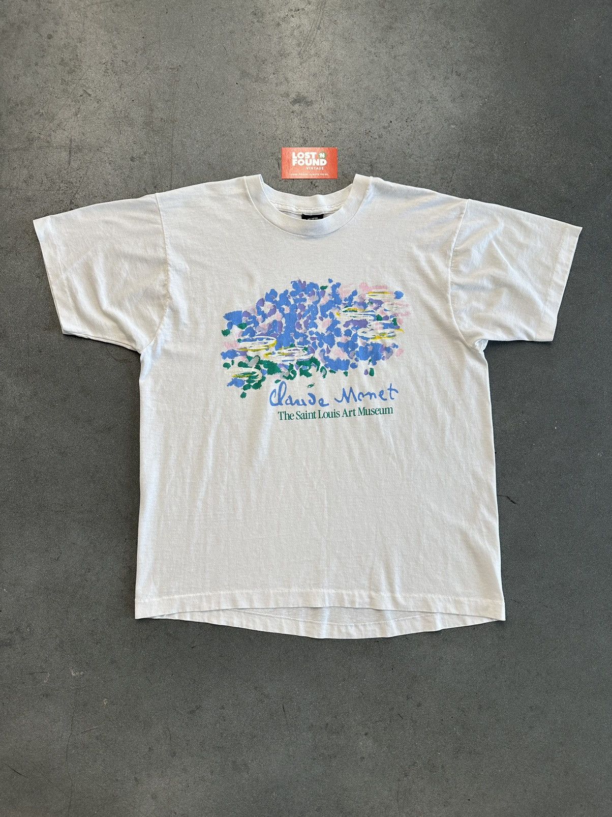 image of ‘90S Vintage Claude Monet The Saint Louis Art Museum Tee in White, Men's (Size XL)