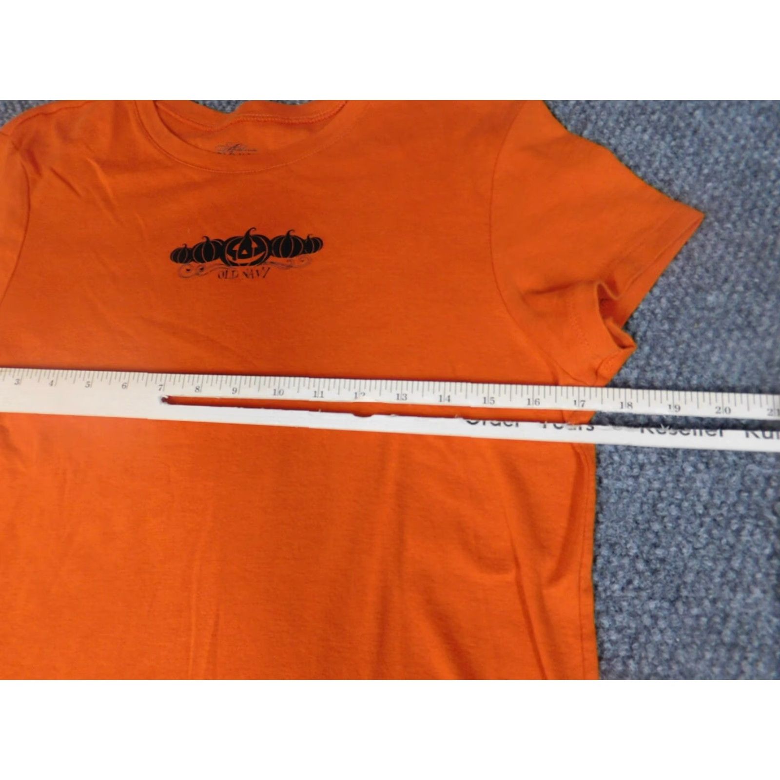 Old Navy Old Navy Blouse Shirt Womens XL Orange Halloween Cotton Short Sleeve Round Neck Pullover Basic Holiday - Mens? Size XL / US 12-14 / IT 48-50 - 4 Thumbnail