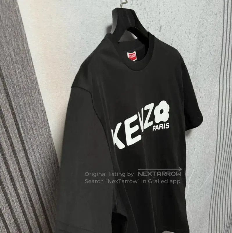 KENZO Summer Black Cotton Logo T-Shirt .