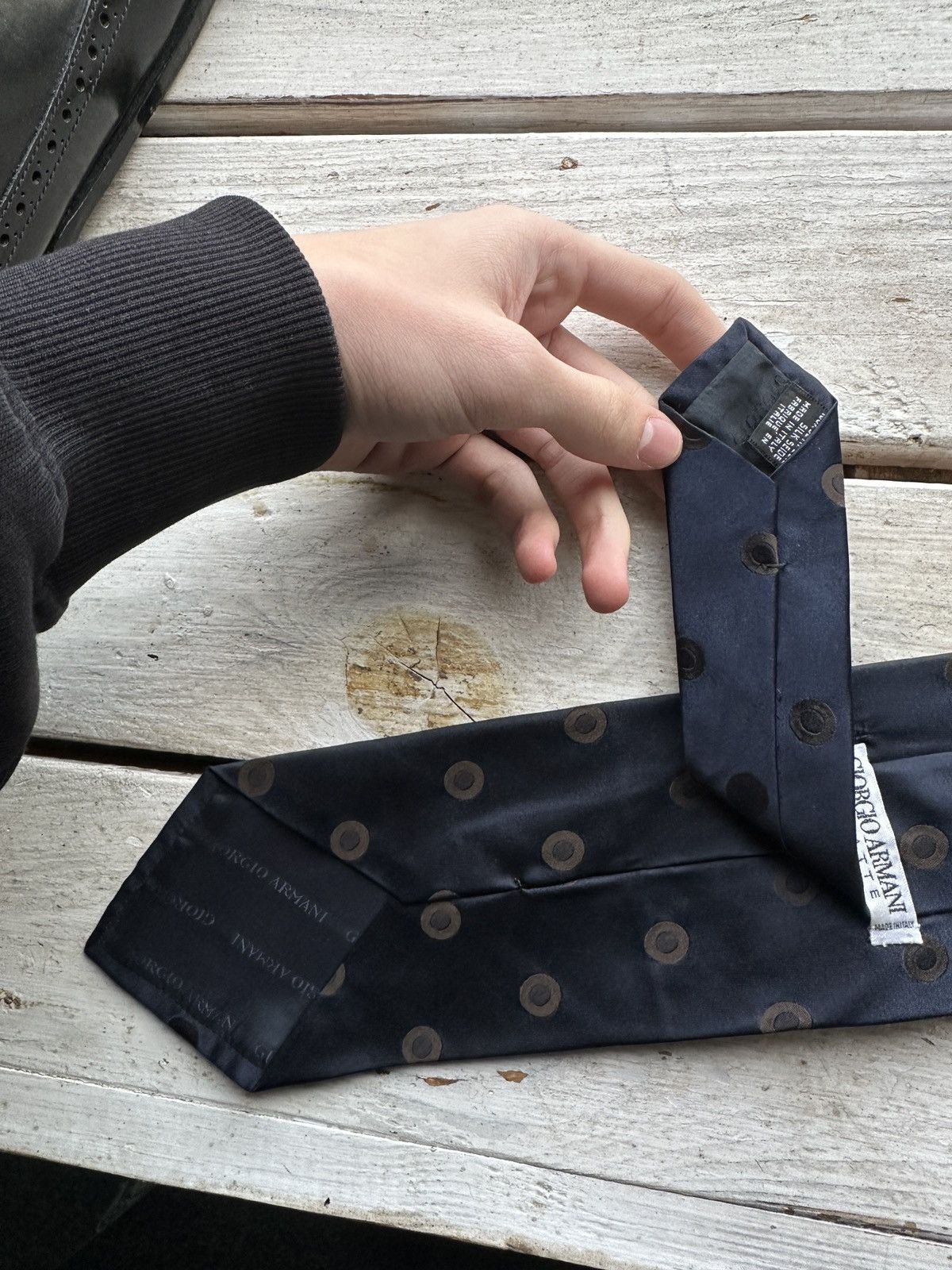 Giorgio Armani 🚨Vintage Georgio Armani Men's Tie Cravatte 100% Silk Size ONE SIZE - 7 Thumbnail
