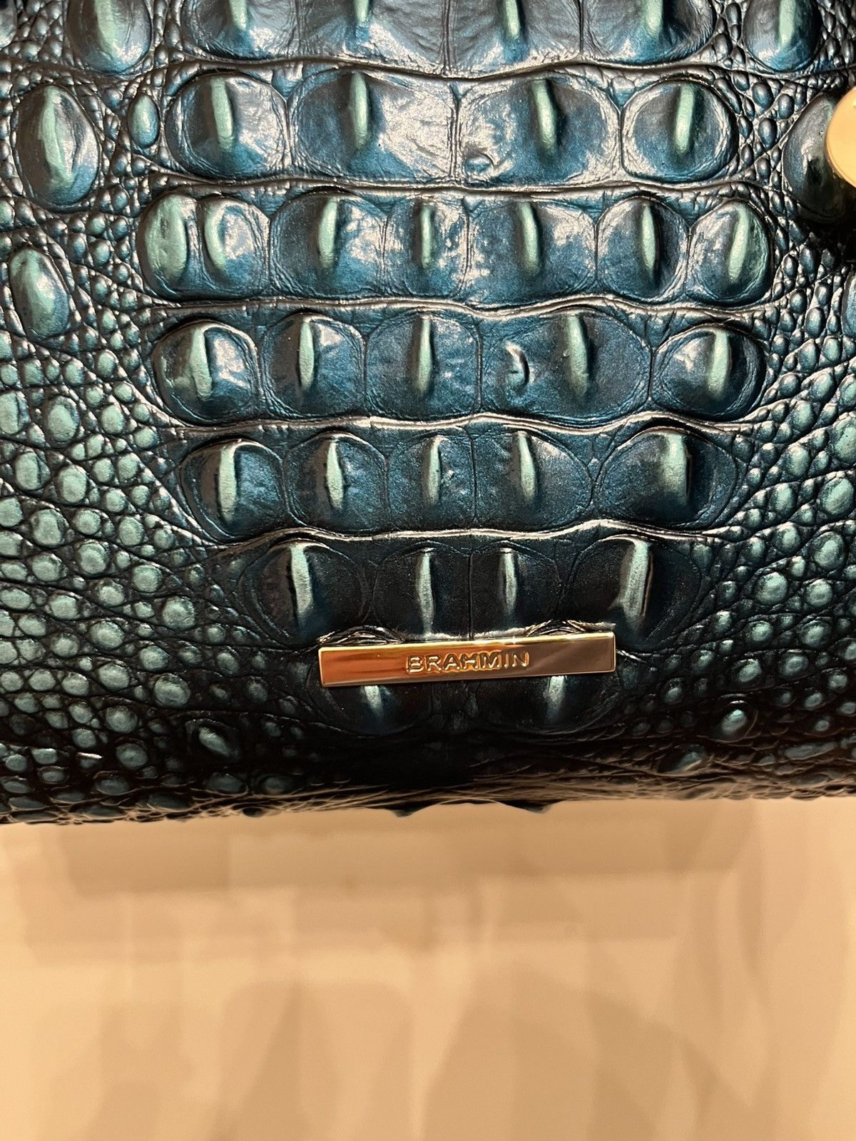 Brand New Blue Patina Brahmin