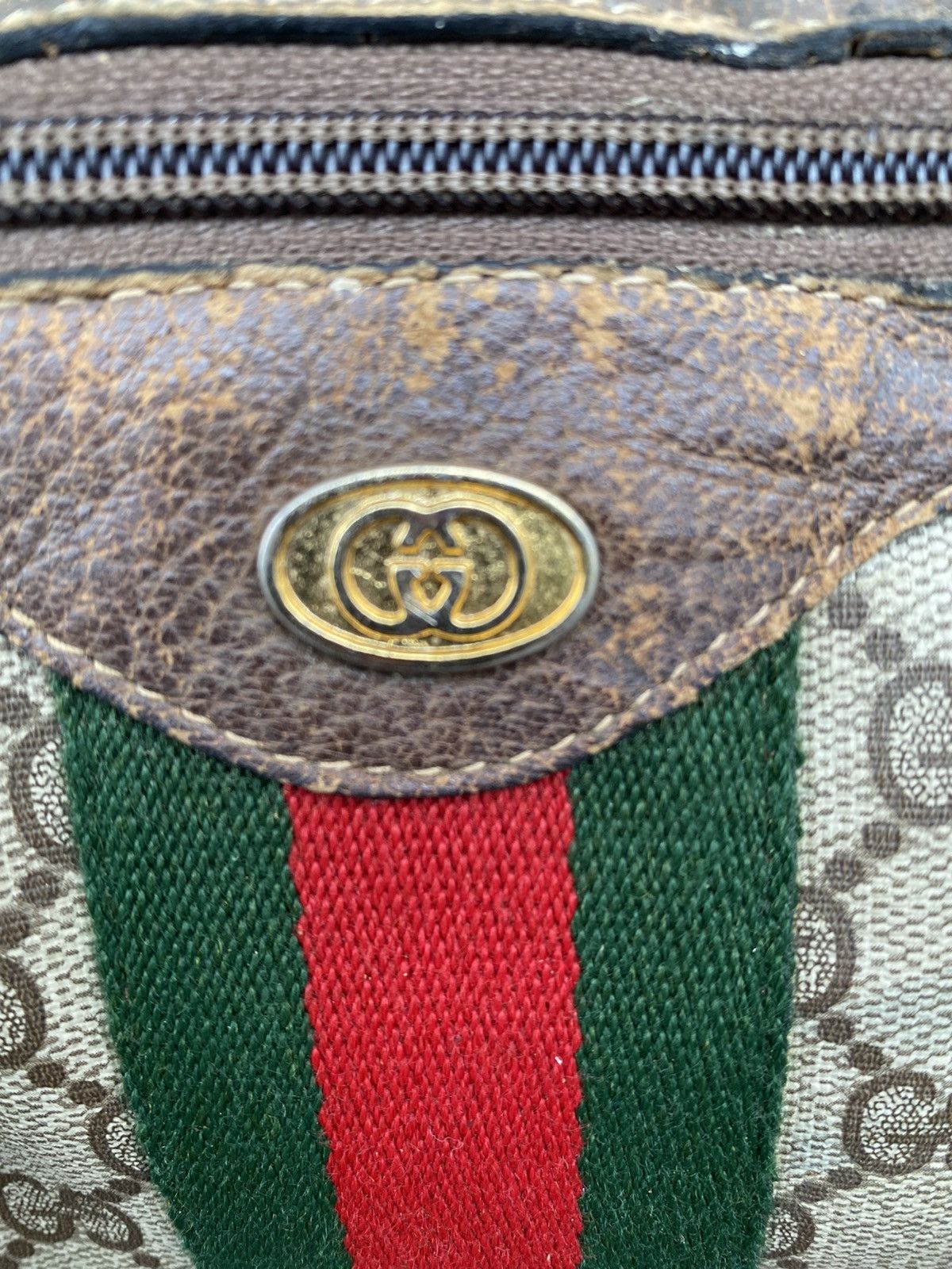 Gucci Gucci Ripped Speedy Vintage Brown Leather Boston Bag ITALY Size ONE SIZE - 10 Thumbnail