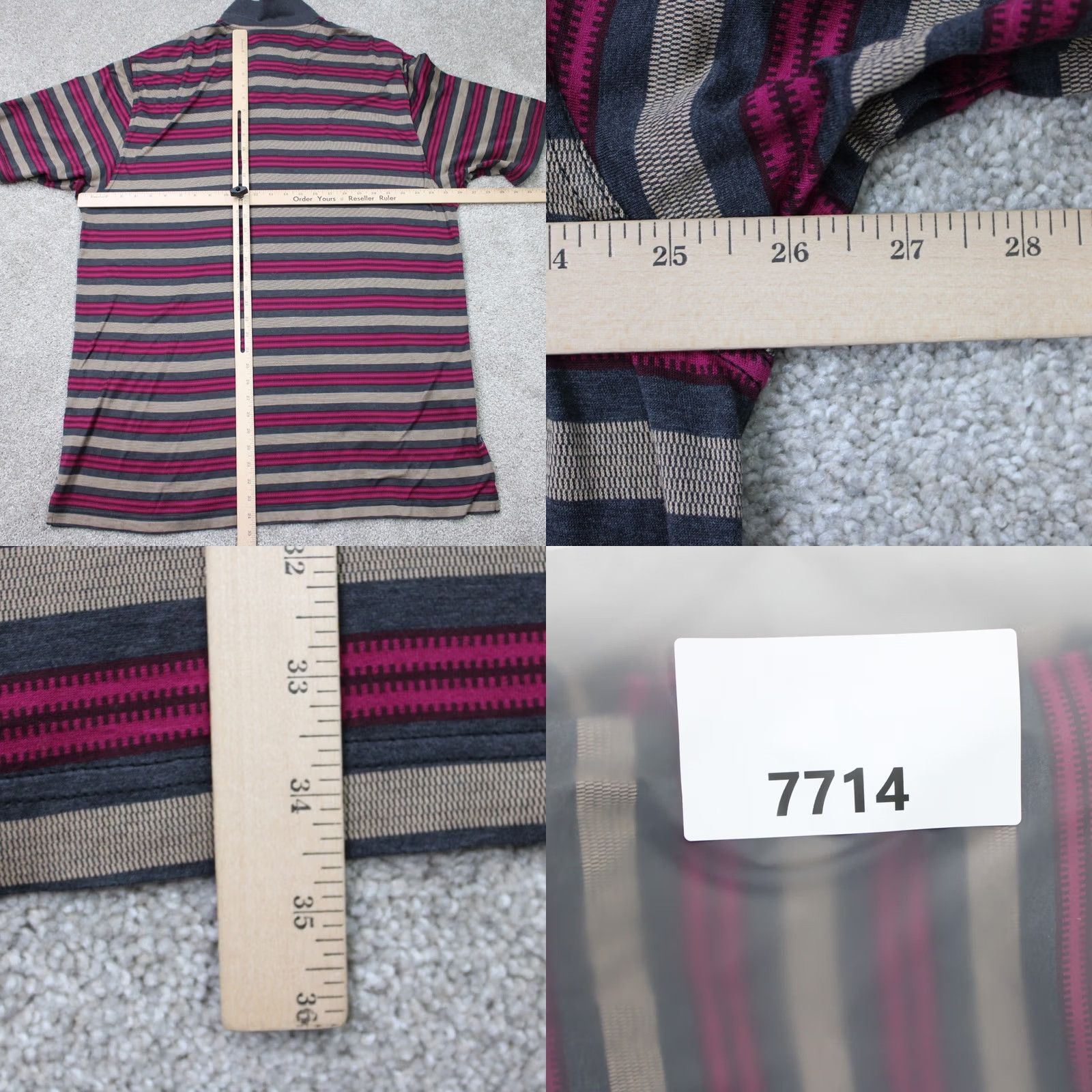 Vintage Greg Norman Polo Shirt Mens 2XL Purple Striped Sports Polo S/S Classic Golf Shirt Mens Size US XXL / EU 58 / 5 - 8 Thumbnail