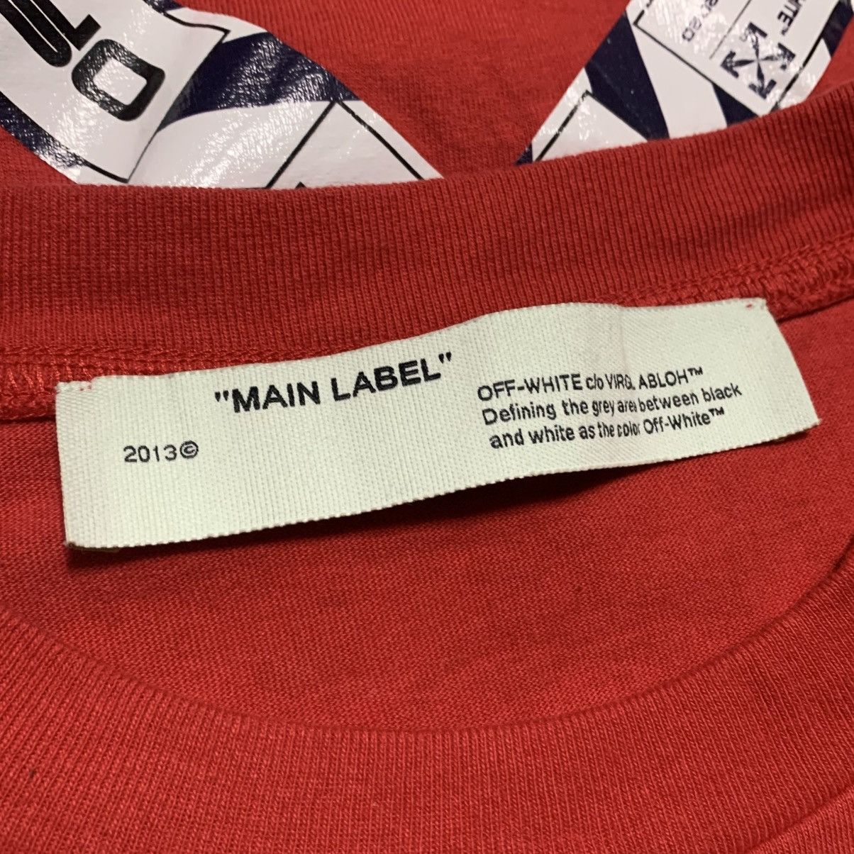 Off-White Off White Large Airport Arrows Red Tee Virgil Abloh Size US L / EU 52-54 / 3 - 6 Thumbnail
