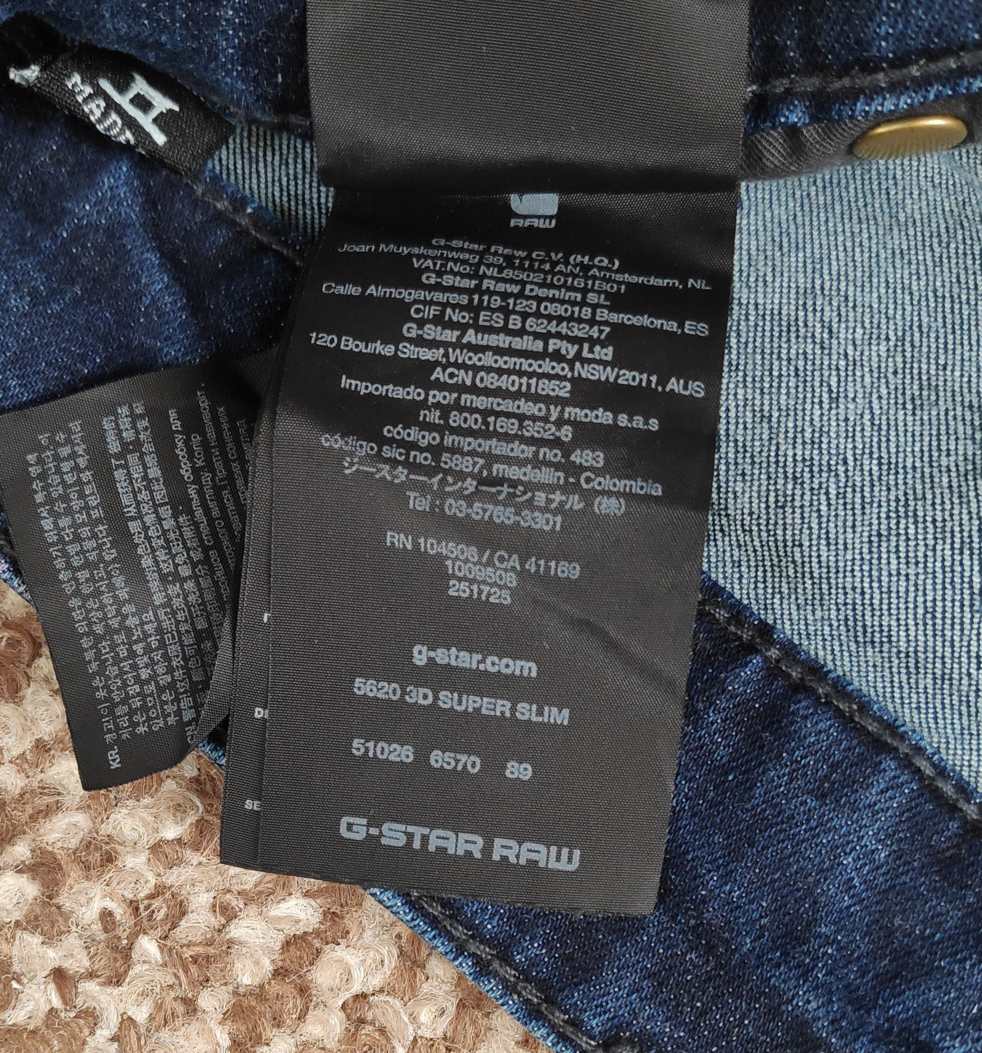 G-Star G-Star Raw 5620 3D Knee Super Slim Denim Jeans sz W33 L34 Size US 33 - 10 Thumbnail