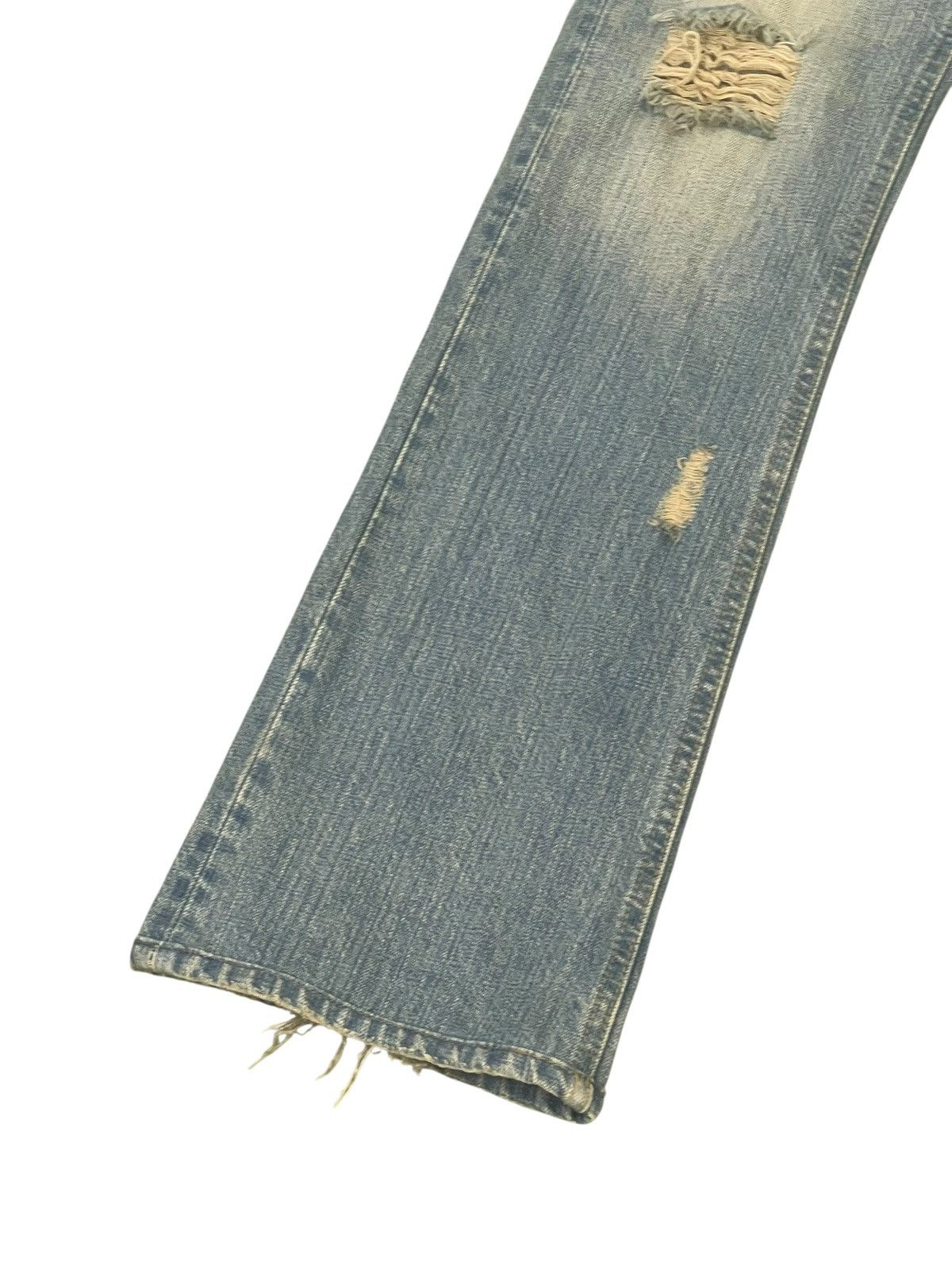 Japanese Brand Flare Jeans Izreel Faded Distress Boot Cut 2🟦5 Size US 31 - 5 Thumbnail