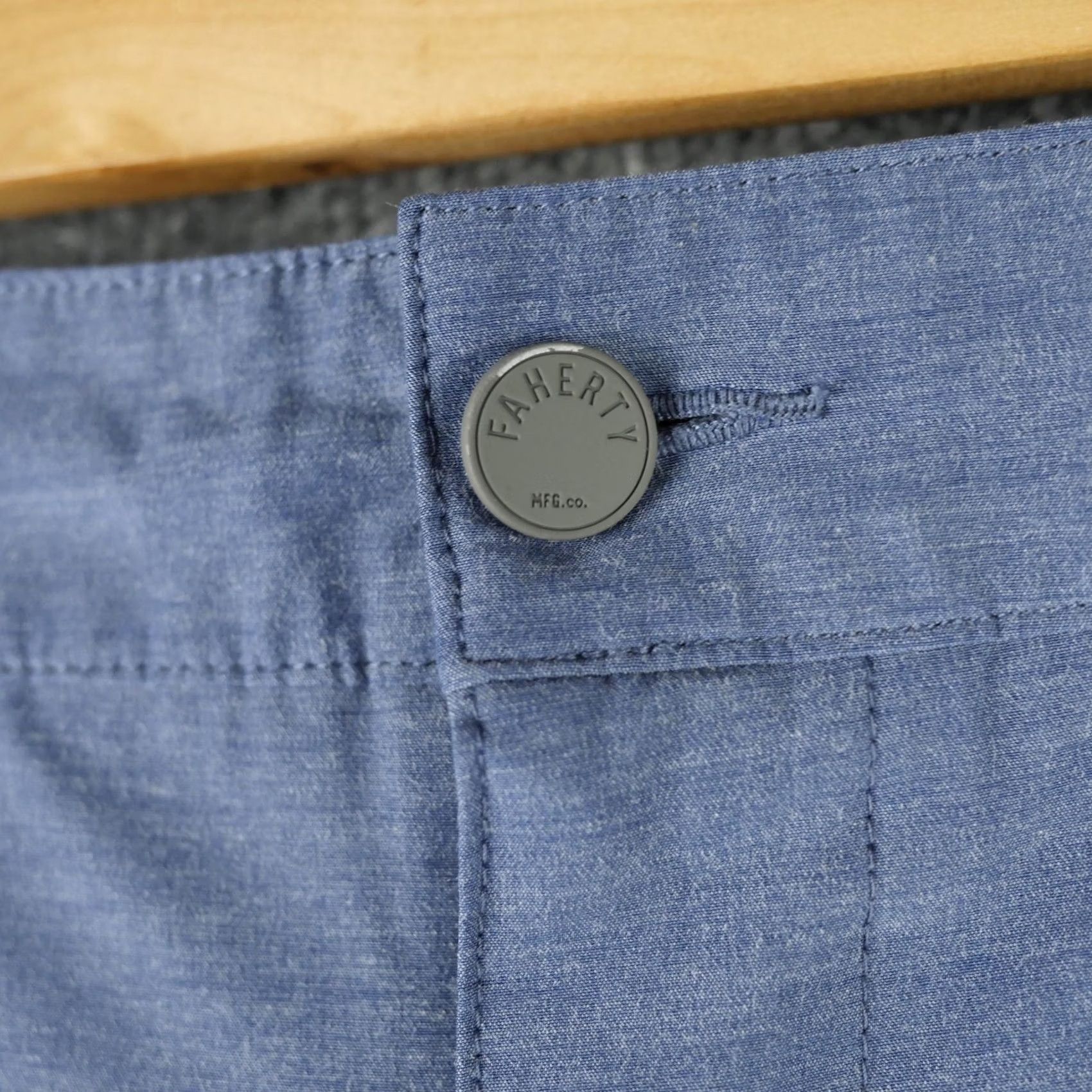 Faherty Faherty Shorts Mens 38 Blue All Day Performance Chino Stretch Summer MSC0007 Size US 38 / EU 54 - 5 Thumbnail