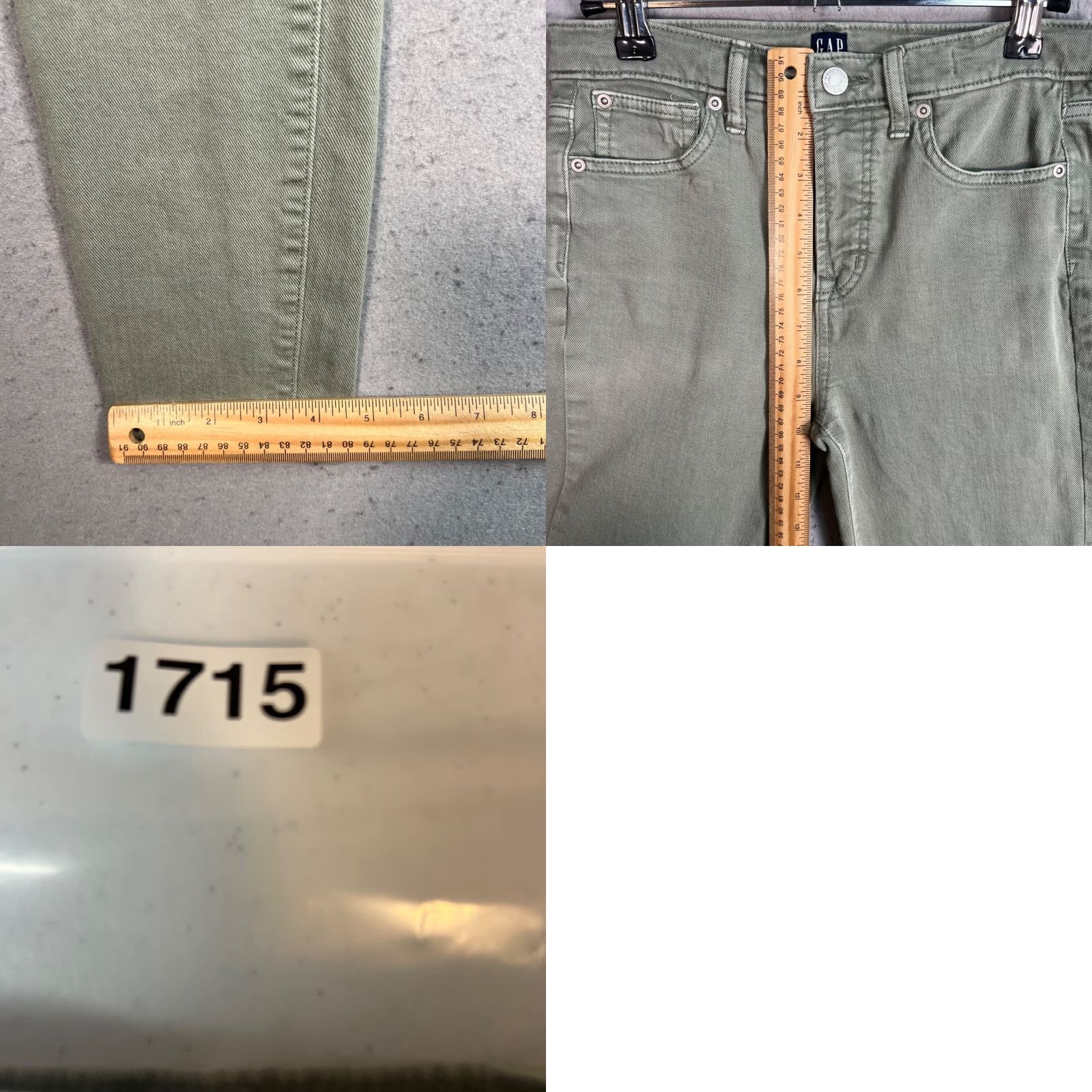 Gap Gap Jeans Skinny Olive Green Womens Size 25 Stretch Cotton Denim 5-Pocket Design Size 42" / US 20 - 8 Thumbnail
