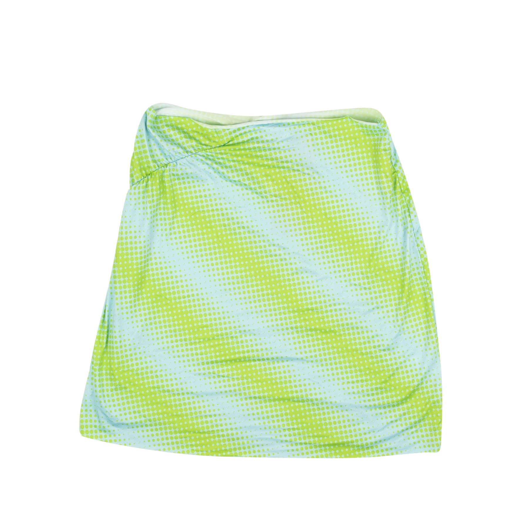 image of Maisie Wilen Green & Blue Ruched Miniskirt Size L, Women's
