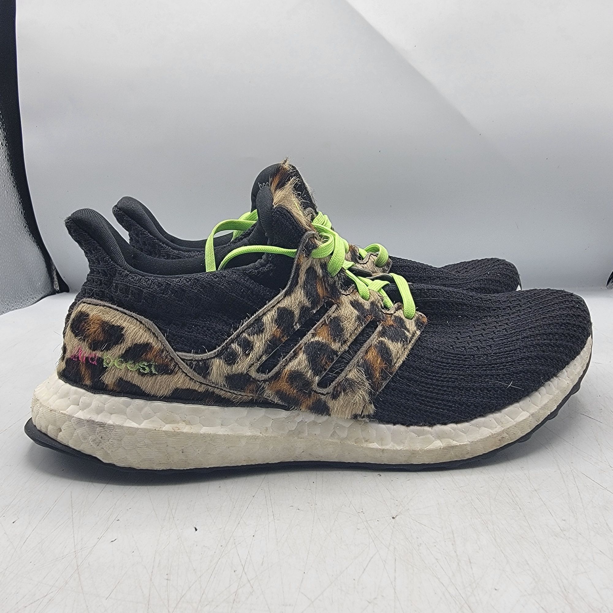 Adidas Adidas UltraBoost DNA Mens 5.5 Animal Pack Leopard Print Bla Size US 5.5 / EU 38 - 12 Thumbnail