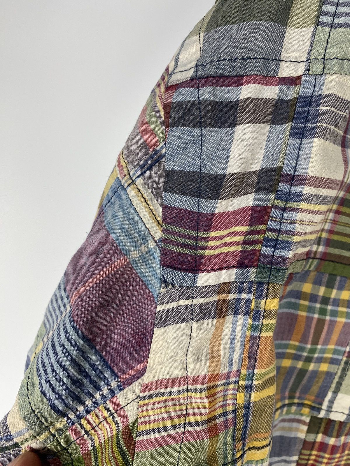 Ralph Lauren RRL Ralph Lauren Patchwork Distressed Nova Check Shirt Size US L / EU 52-54 / 3 - 15 Thumbnail