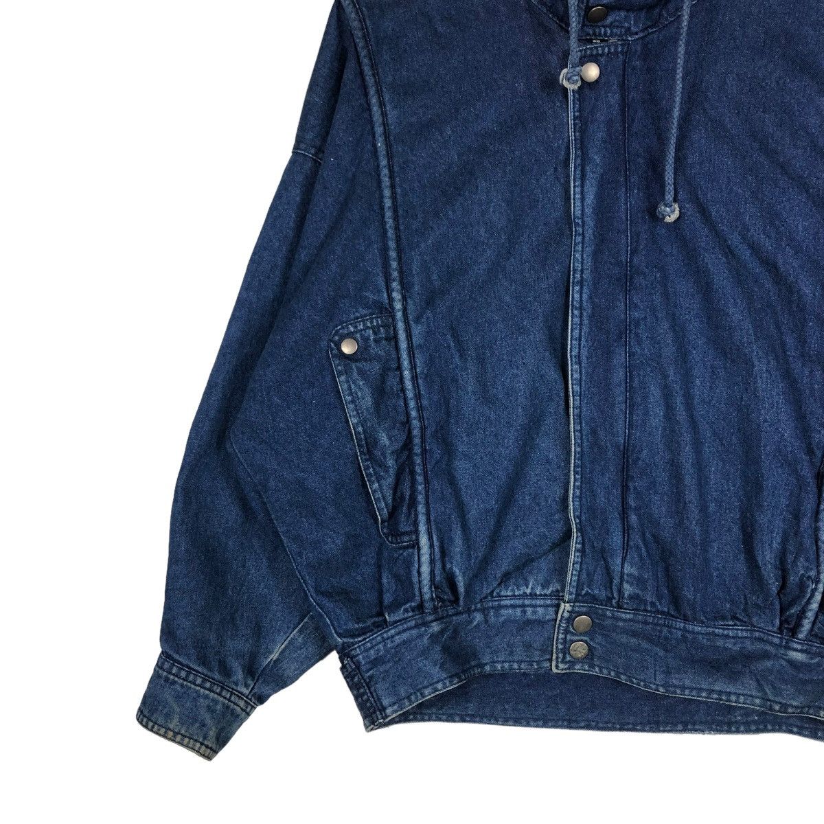 Japanese Brand VINTAGE BOMBER JACKET DENIM PARACHUTE RIVERSON ISSEY MIYAKE Size US M / EU 48-50 / 2 - 6 Thumbnail