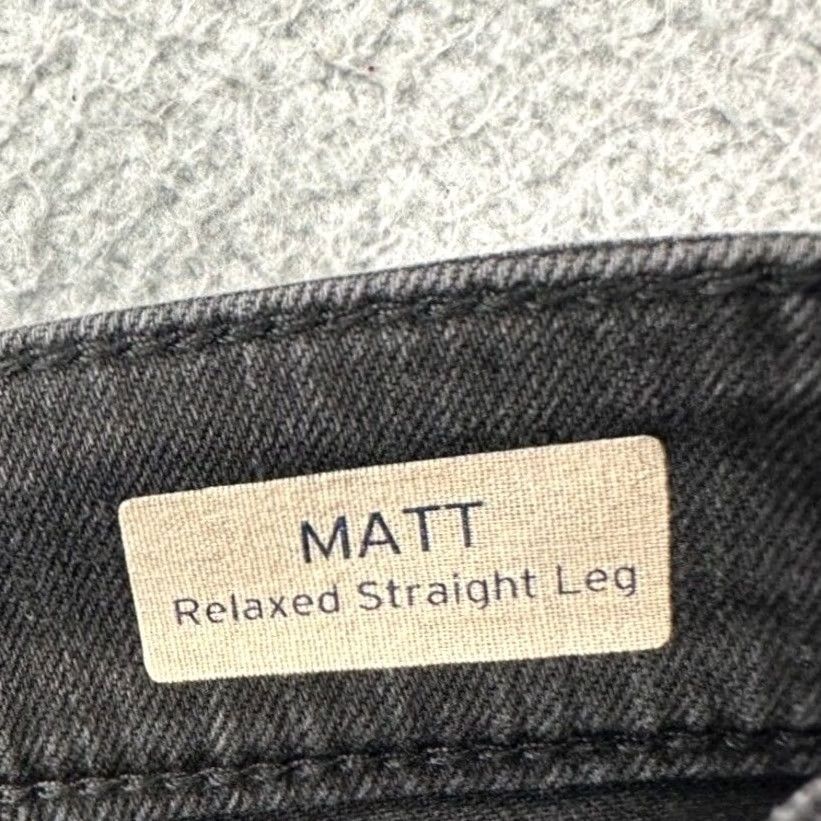 Vintage Mavi Jeans Matt Relaxed Straight Jeans Mens 29x32 Gray Charcoal Wash Pockets Stretch Denim Button Zip Rise Mid 10-12 in Size US 29 - 5 Thumbnail