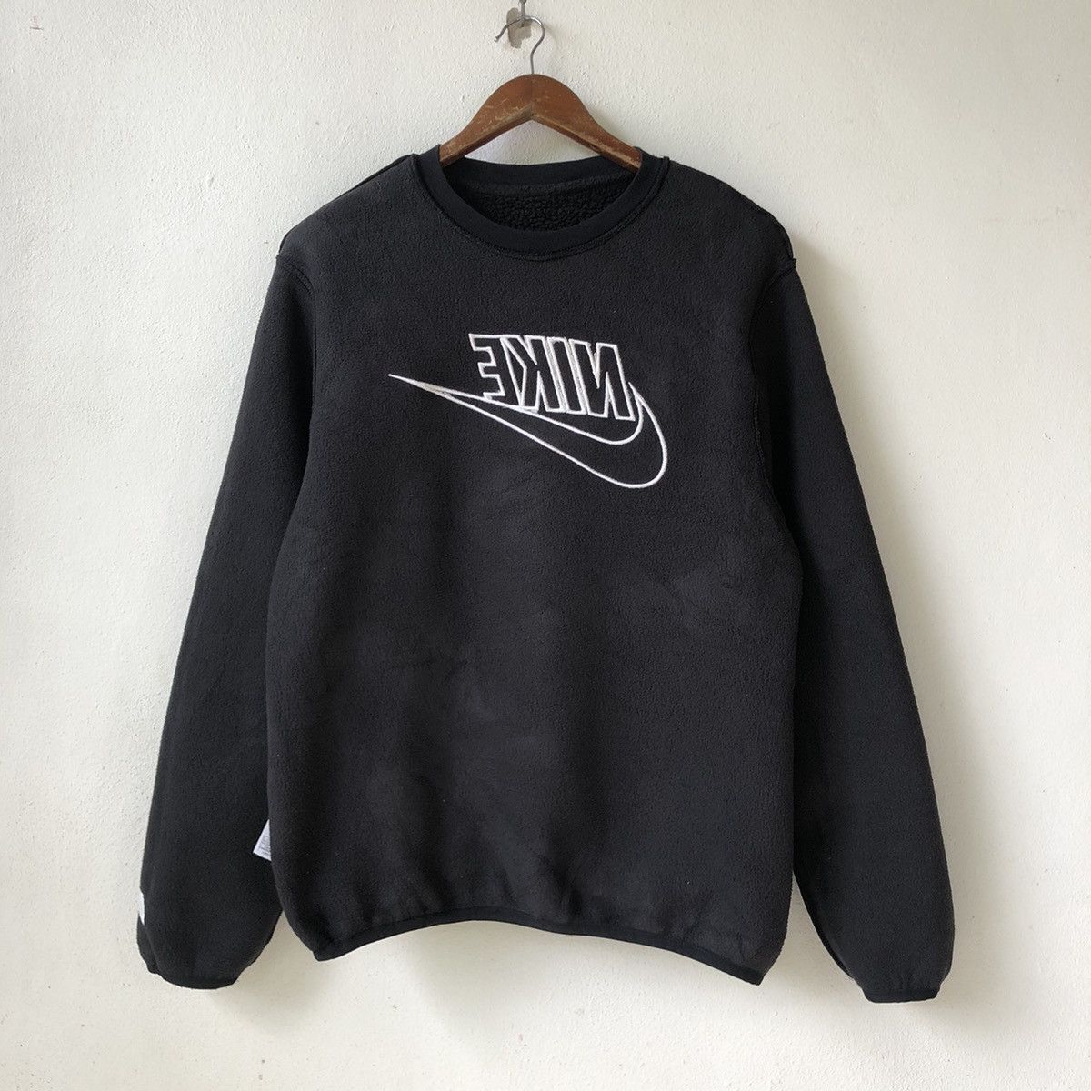 Nike NIKE Faux Fur Fleece Sweatshirt - Embroidered Swolsh Logo Size US S / EU 44-46 / 1 - 4 Thumbnail