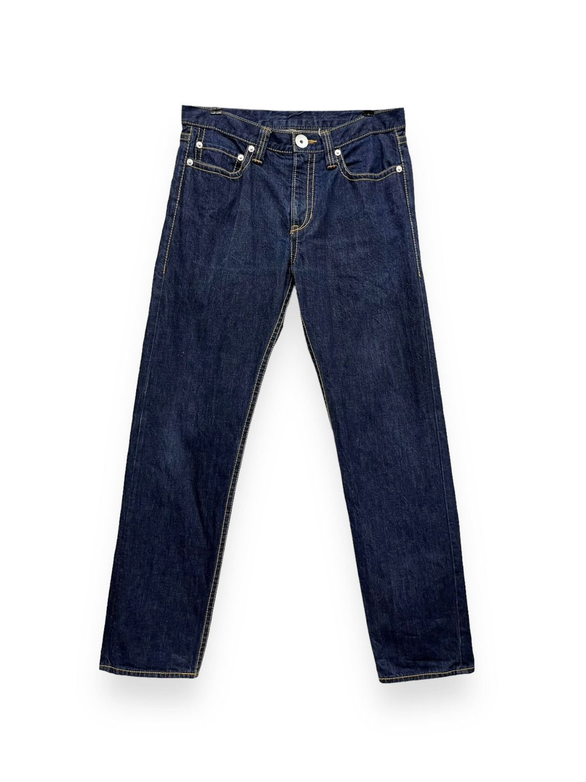 Indigo 🔥VERY RARE💥90’s CO&LU Big Print Indigo Blue Denim Size US 33 - 5 Thumbnail