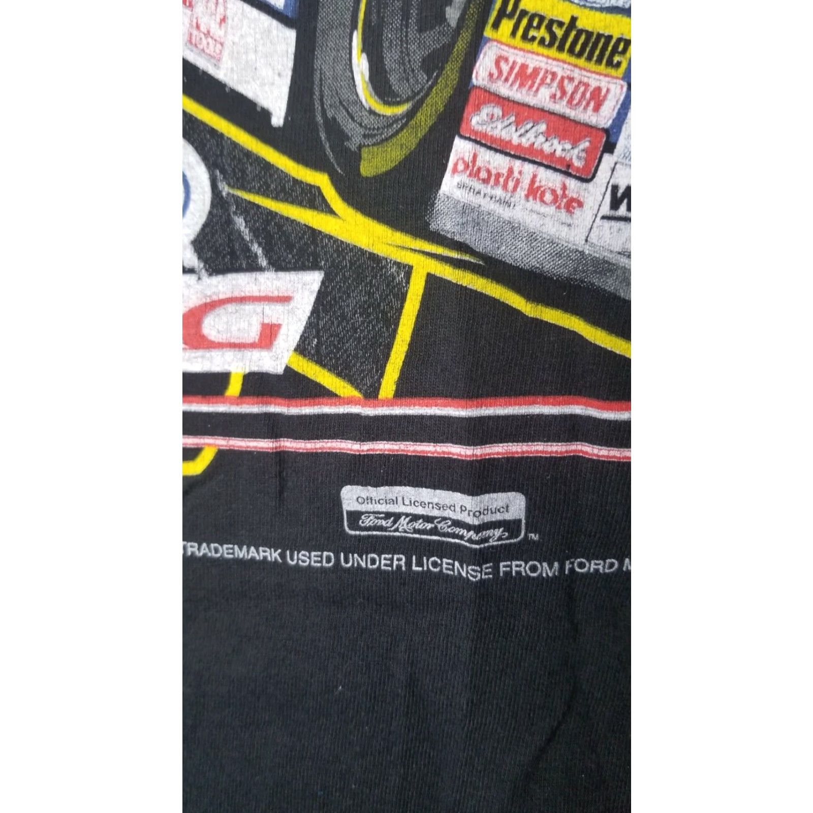 Delta VINTAGE NASCAR Ford Racing #63 T-Shirt Mens XL Black Double-Sided Crew Neck 63 90s Merch Size US XL / EU 56 / 4 - 5 Thumbnail