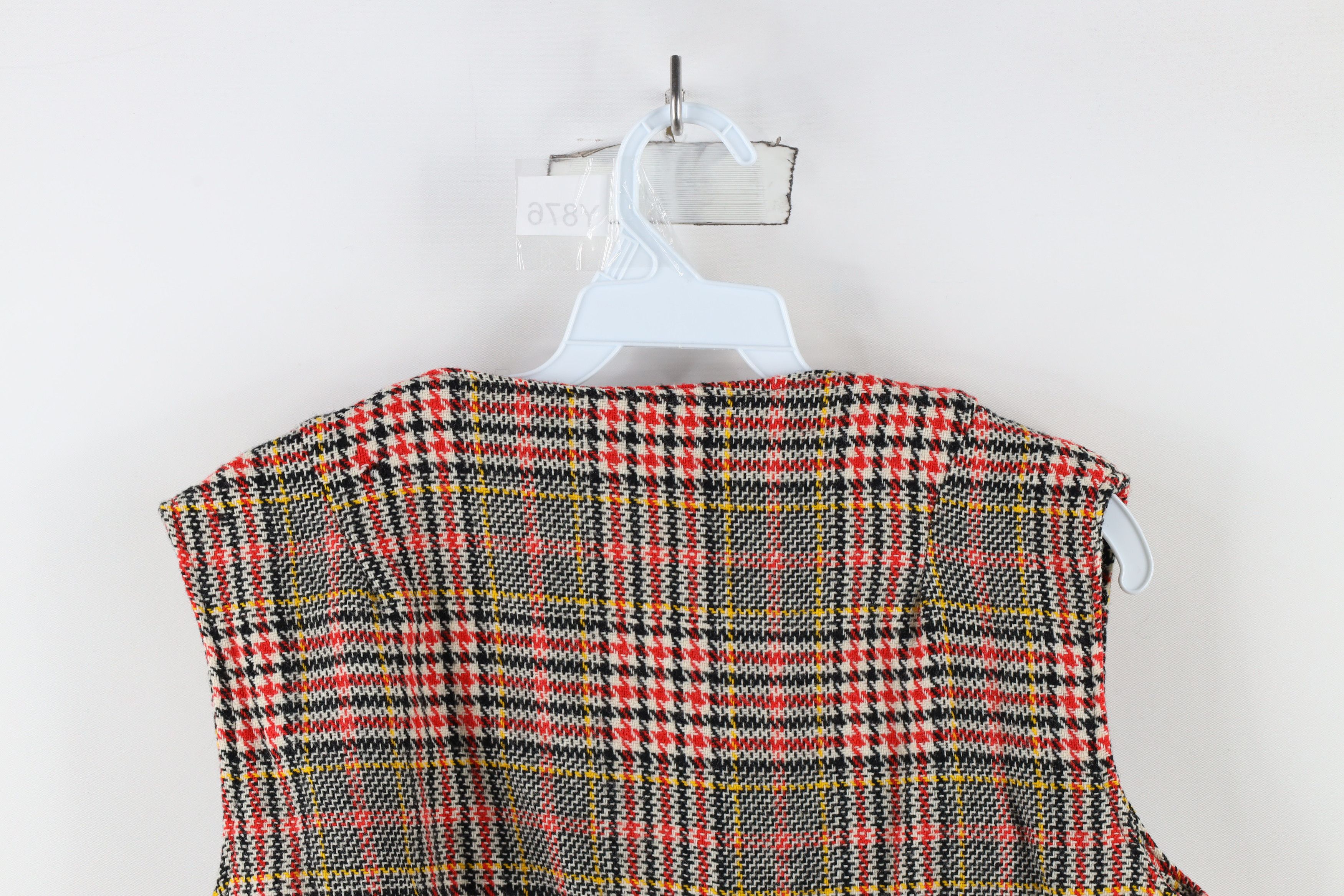 Vintage Vintage 60s 70s Streetwear Tweed Houndstooth Vest Jacket Size S / US 4 / IT 40 - 12 Thumbnail