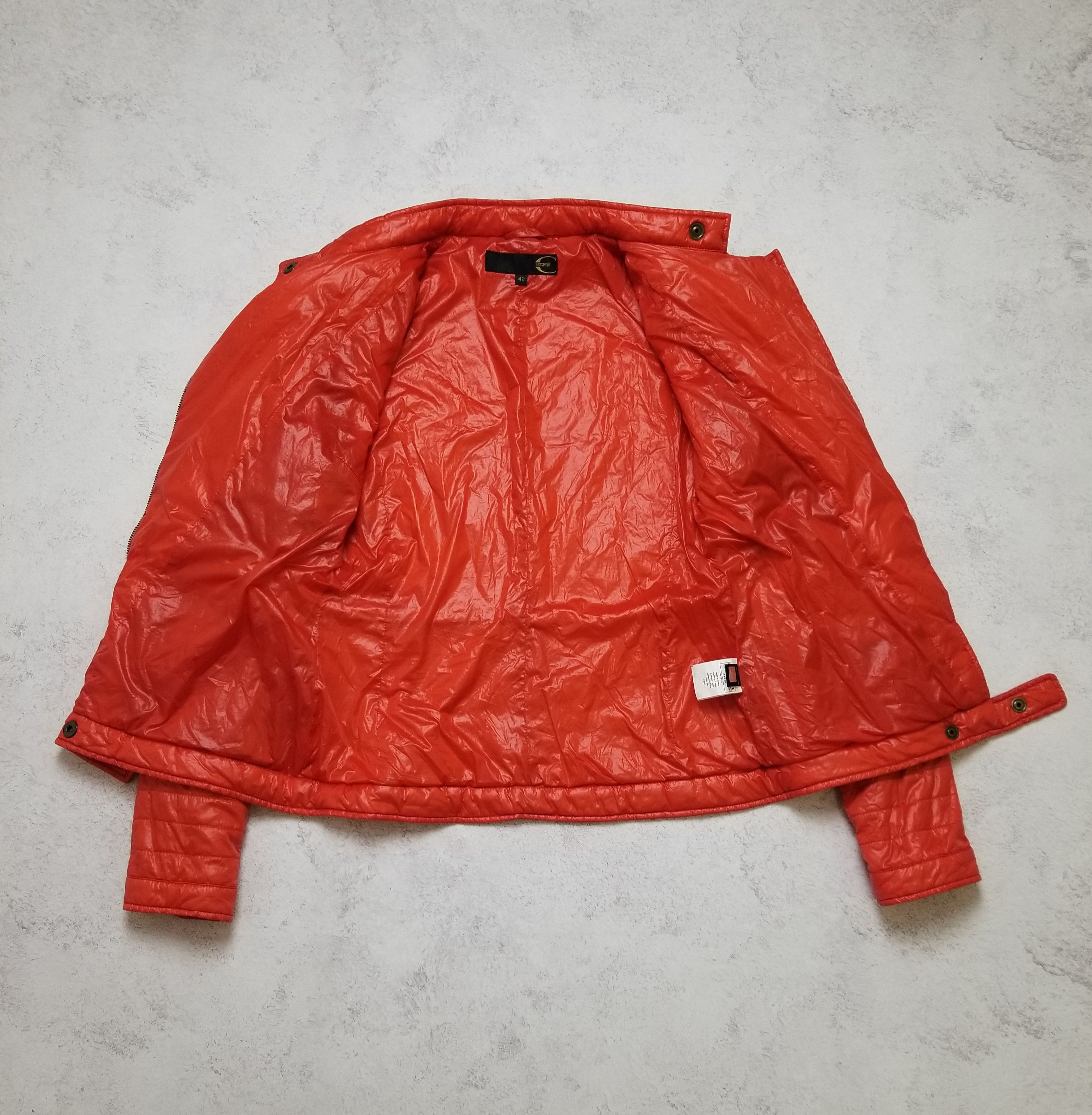 Just Cavalli Y2K Biker Slim Puffer Red Jacket Size M / US 6-8 / IT 42-44 - 2 Thumbnail